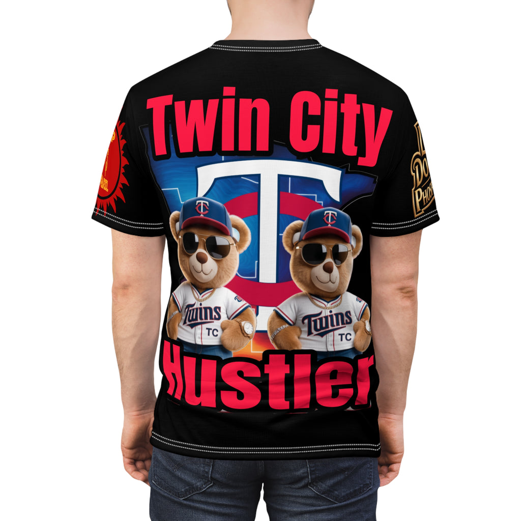 Twin City HUSTLER Print Unisex Cut & Sew Tee