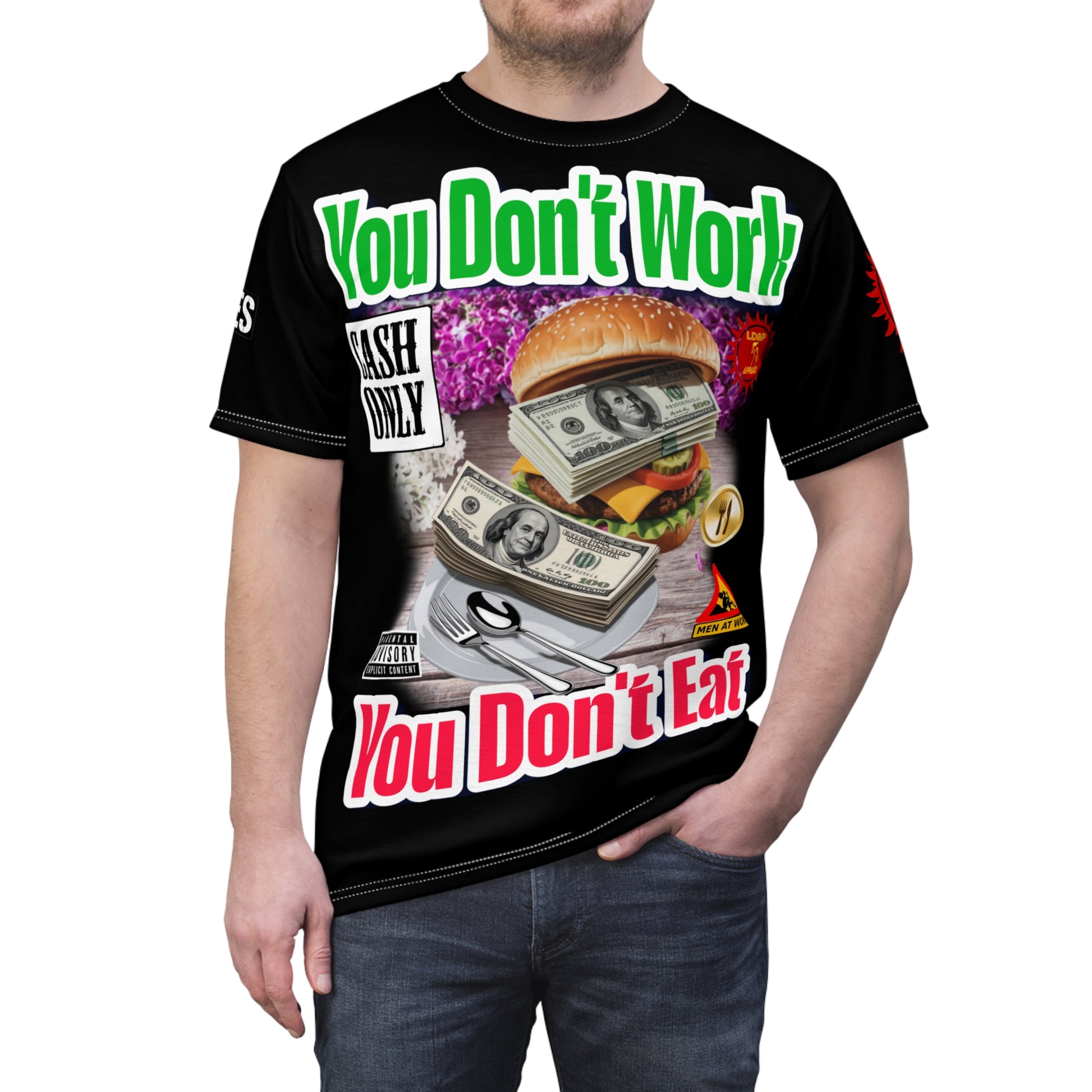 You Don't Work You Don't Eat LD&P APPAREL Graphic Tee Black
