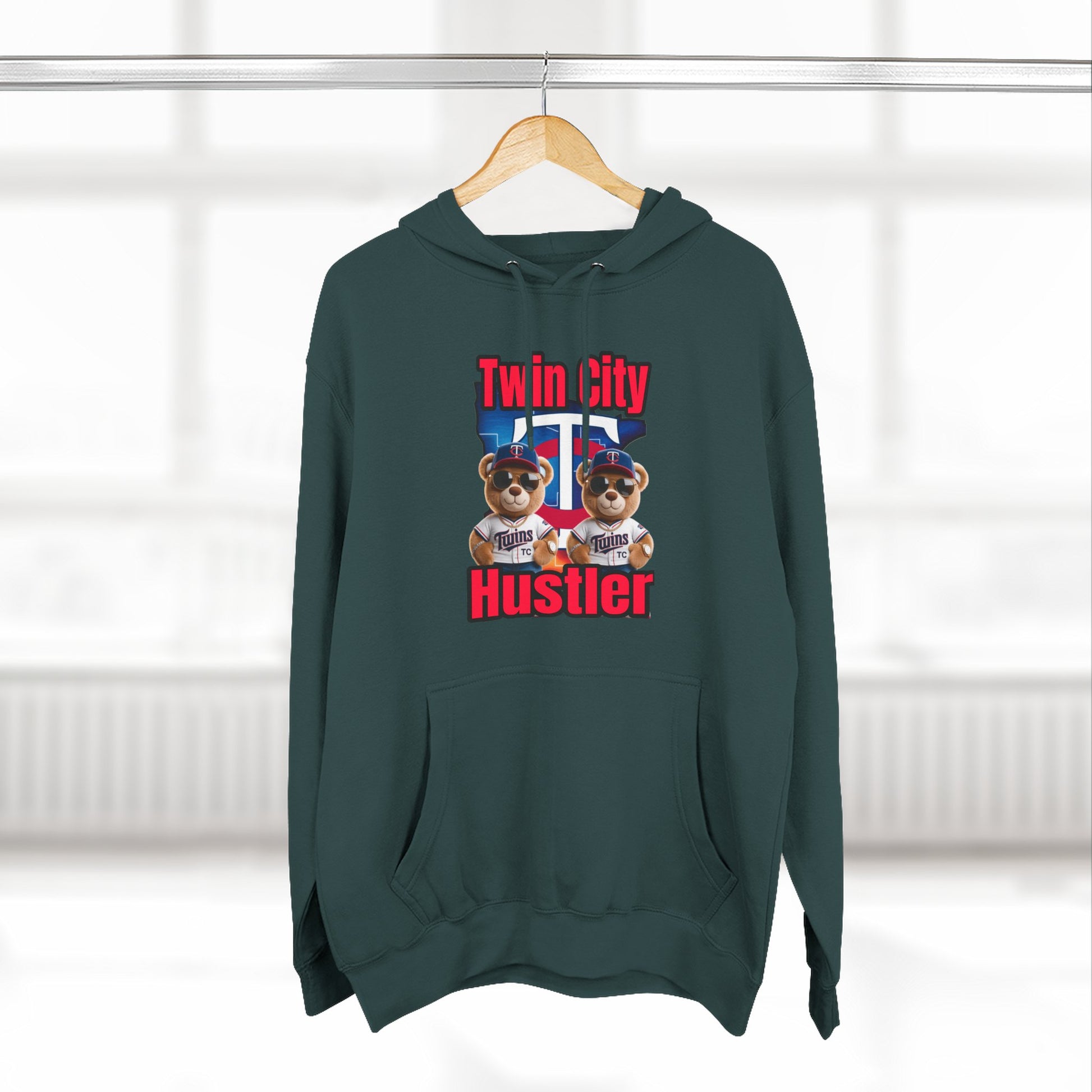 Fleece Hoodie Twin City HUSTLER Design
