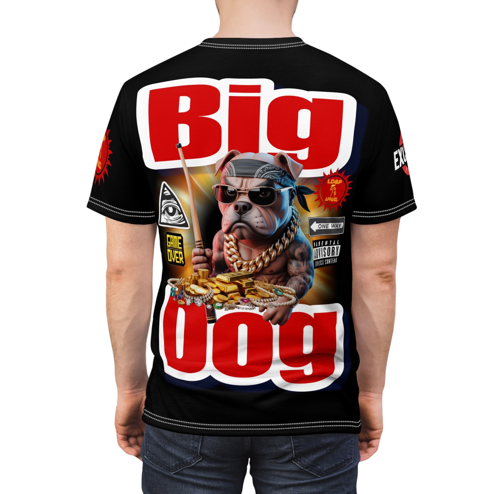 Big Dog Graphic Tee LD&P APPAREL Black