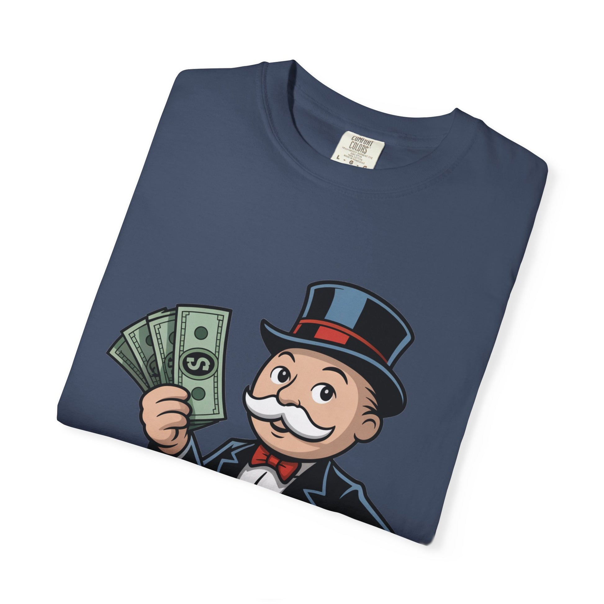 Garment-Dyed T-shirt Money Piece of Mind Design