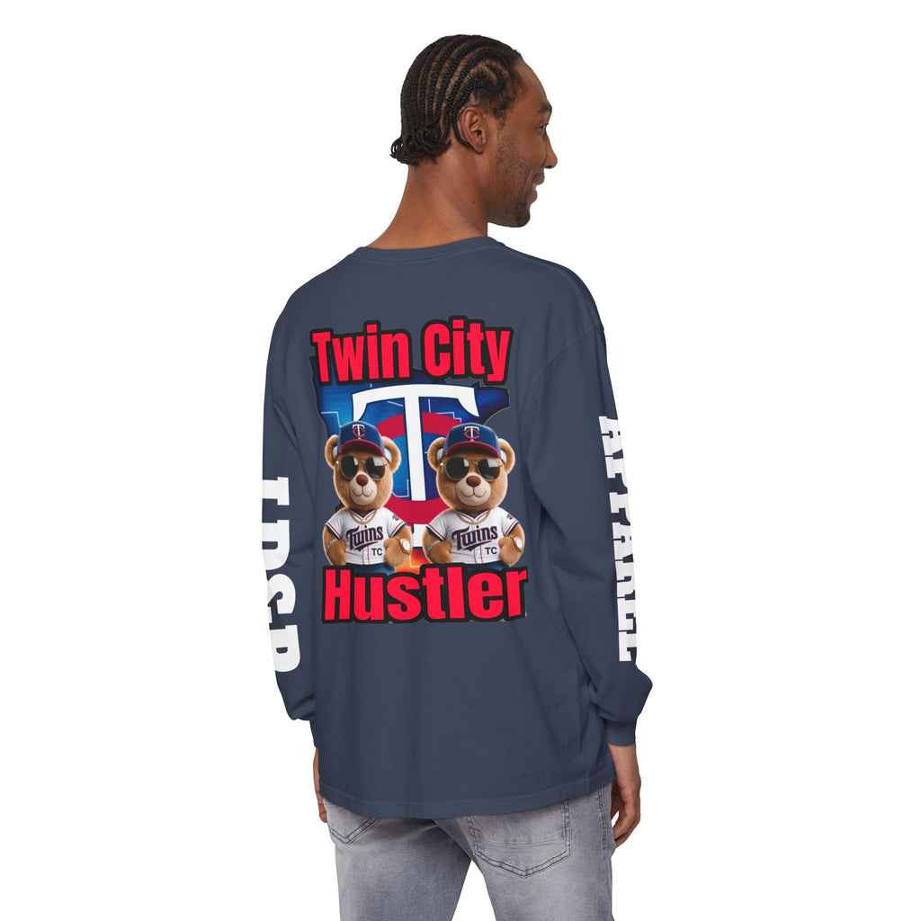 Twin City HUSTLER Long Sleeve T-Shirt - LD&P Apparel Design #2