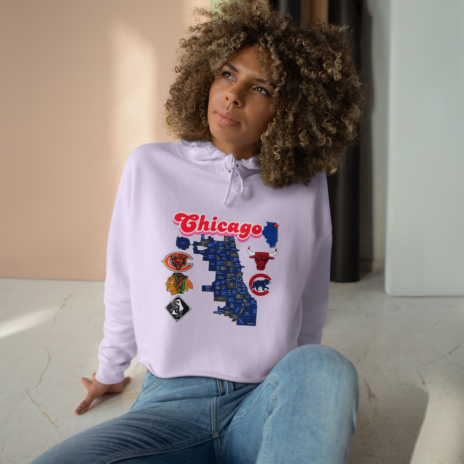 Chicago Crop Hoodie