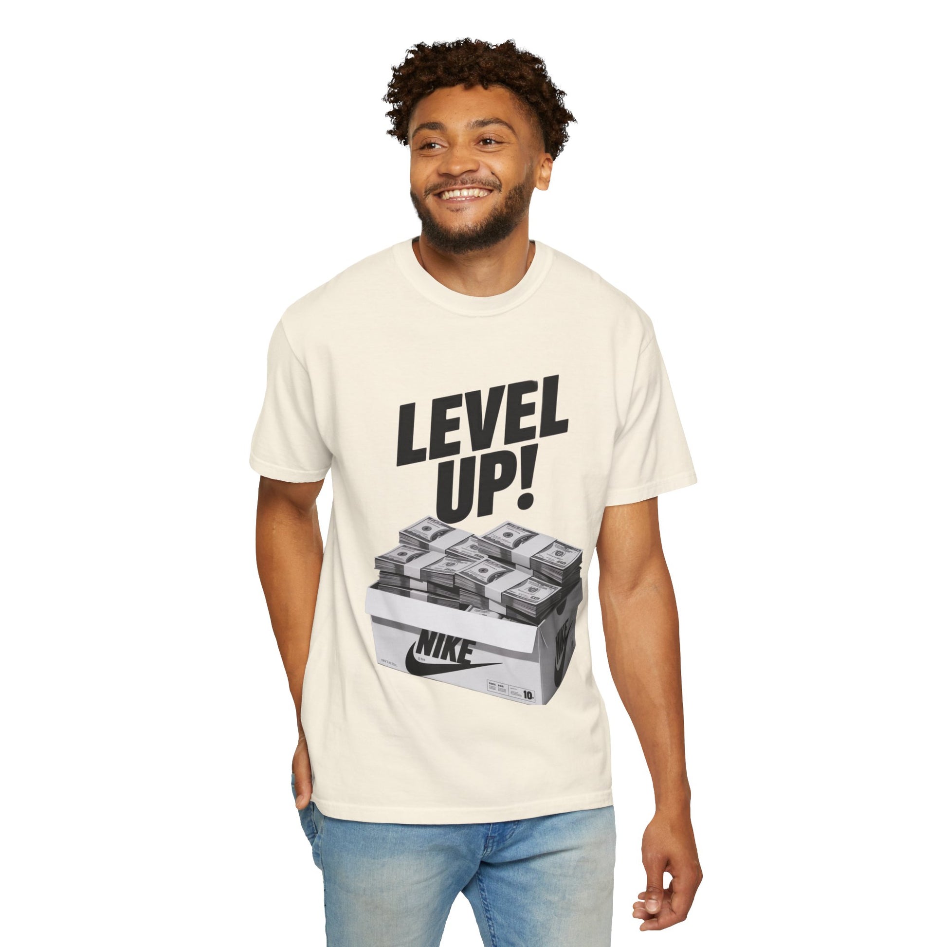 Garment-Dyed T-shirt Level Up Design
