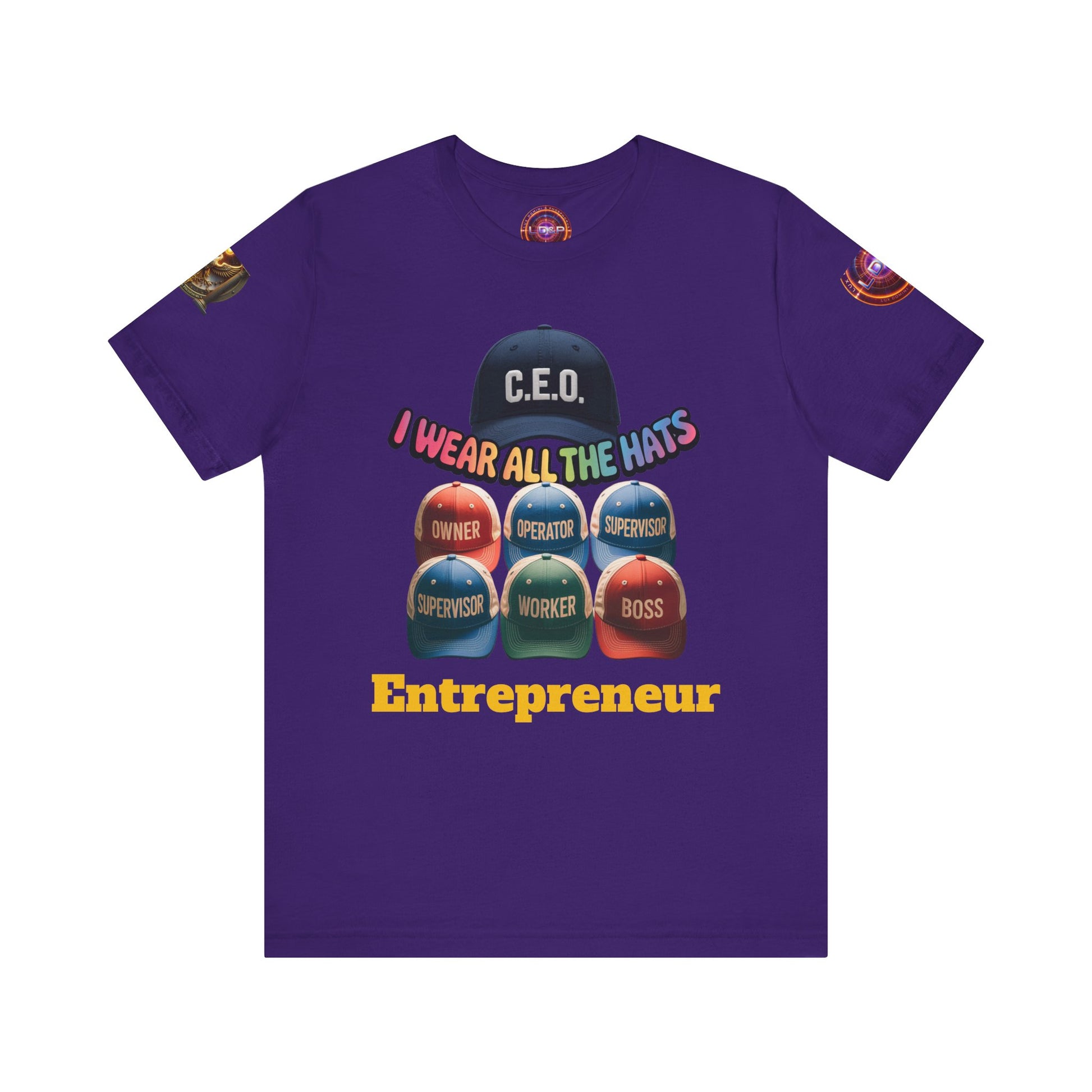 Entrepreneur Hat Unisex Tee - I Wear All The Hats Design