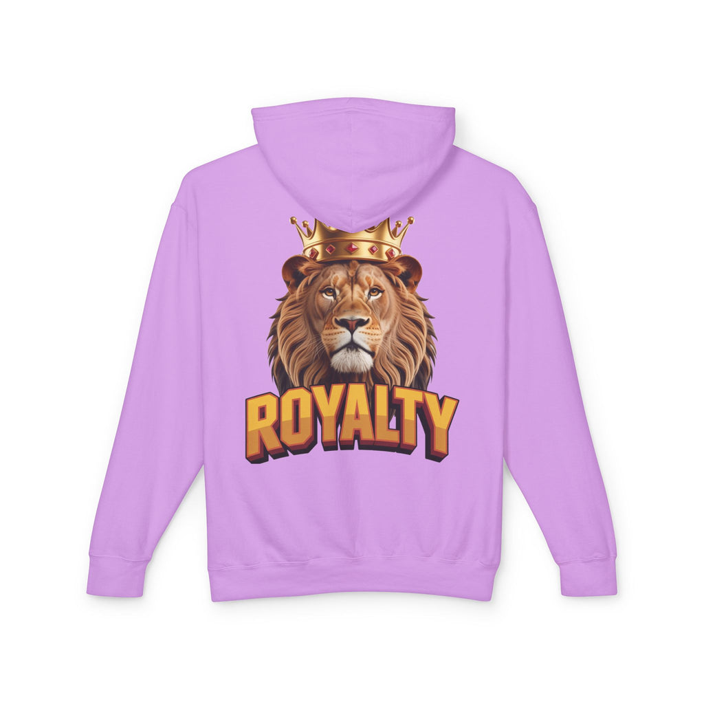 Royalty Lion Hooded Sweatshirt, Unisex Lightweight Pullover, King of the Jungle Sweatshirt, Animal Lover Gift, Cool Casual Wear