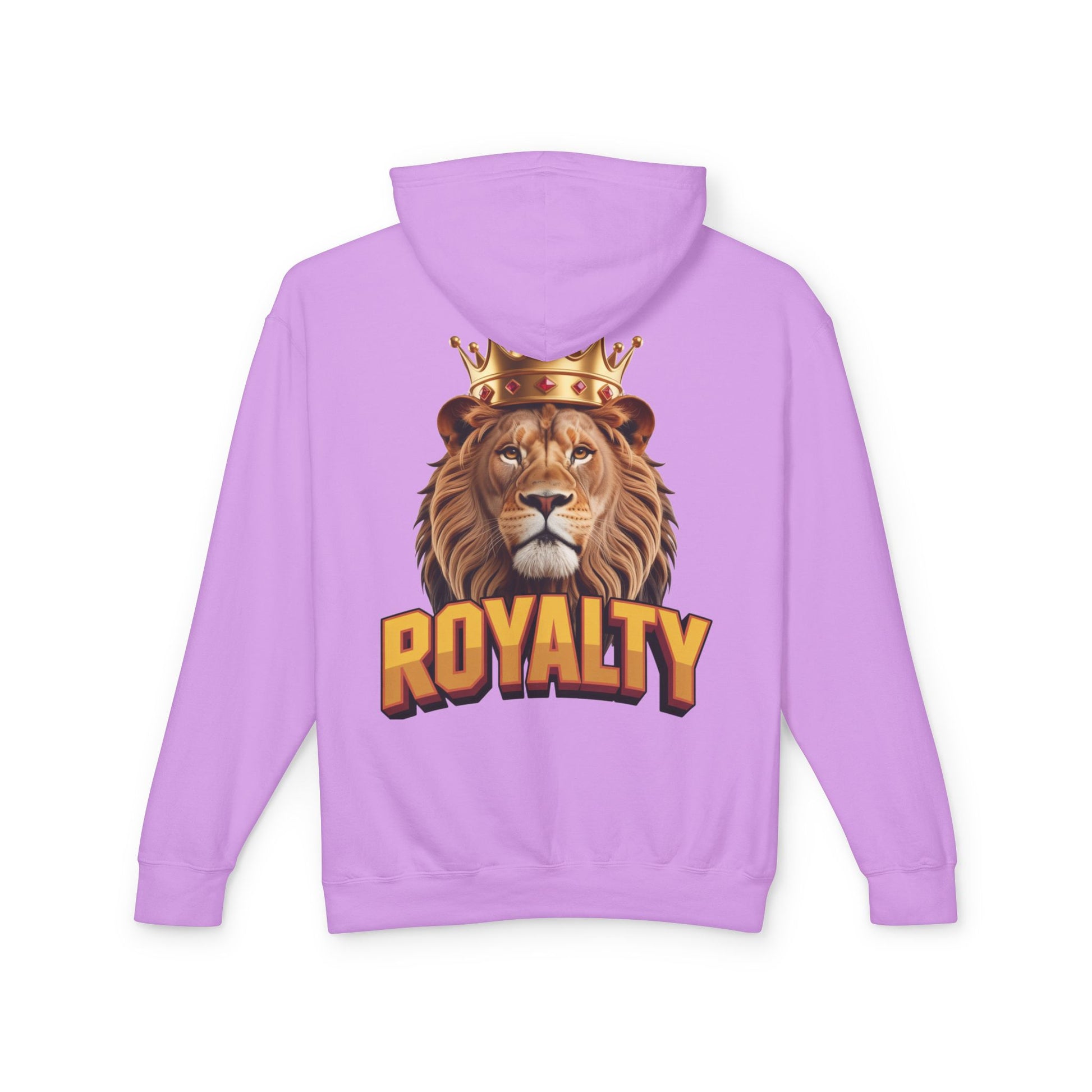 Royalty Lion Hooded Sweatshirt, Unisex Lightweight Pullover, King of the Jungle Sweatshirt, Animal Lover Gift, Cool Casual Wear