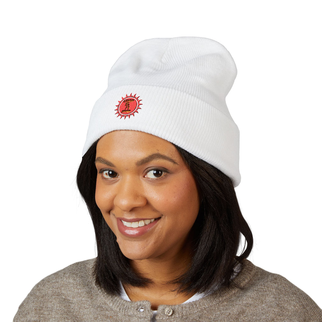 Embroidered Classic Cuffed Beanie - Cozy Winter Accessory LD&P APPAREL DESIGN