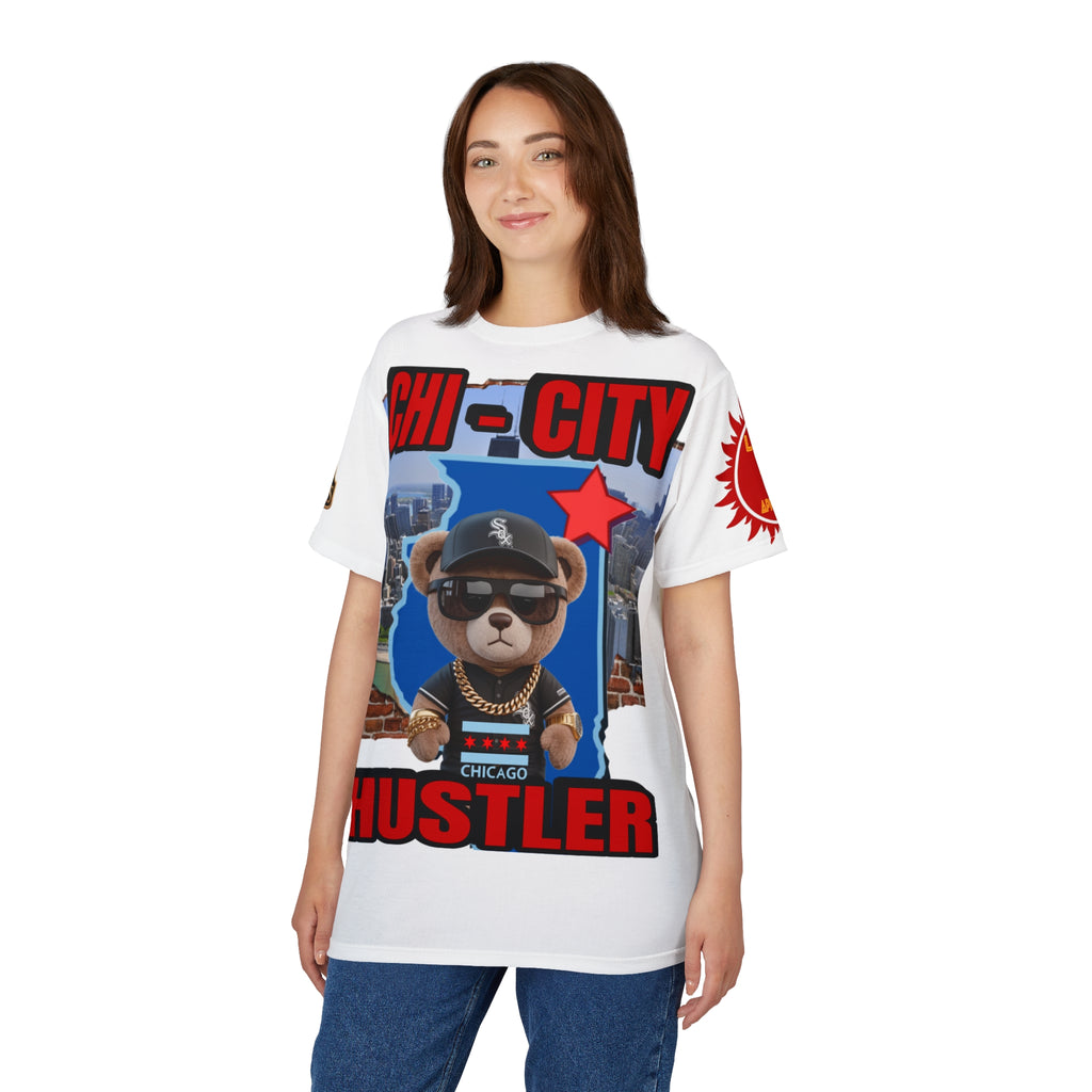 Chi-City Hustler Cut & Sew Tee — LD&P Apparel white