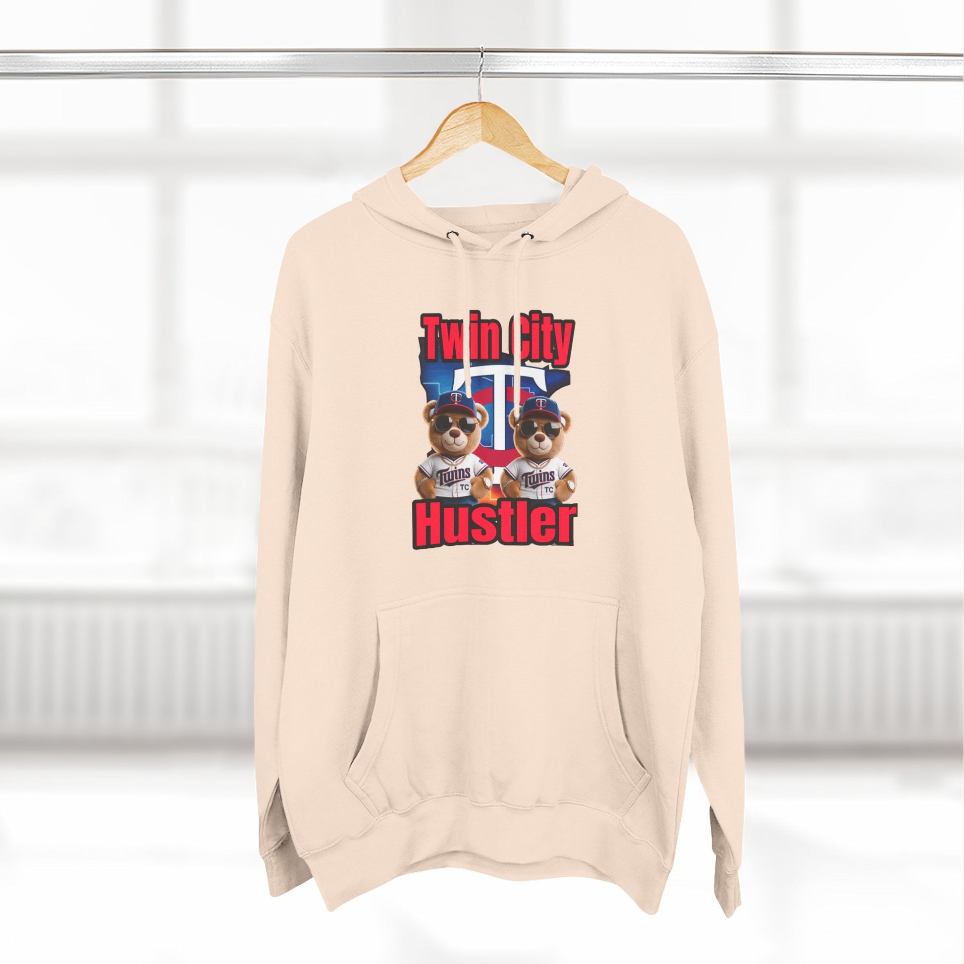 Fleece Hoodie Twin City HUSTLER Design