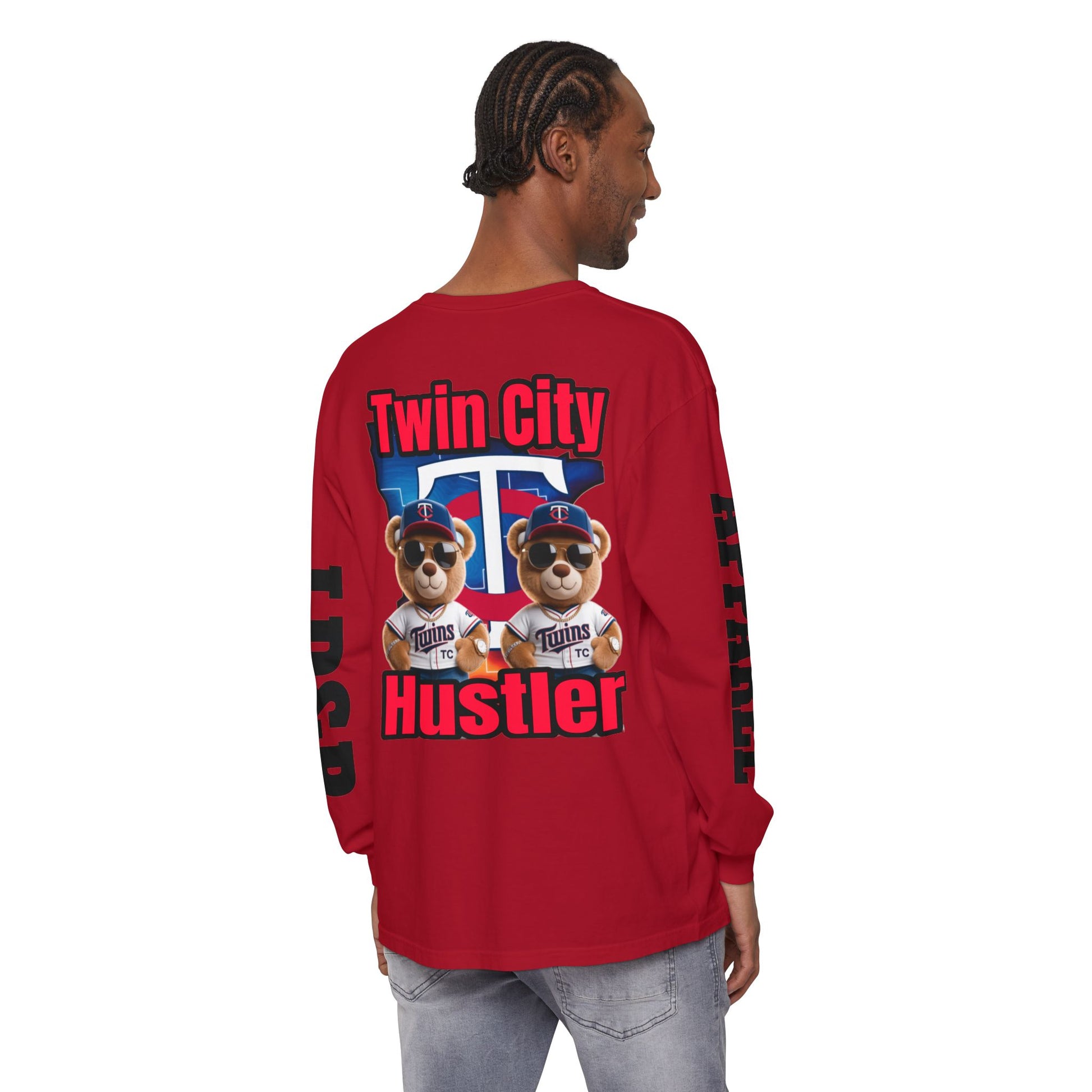 Twin City HUSTLER Long Sleeve T-Shirt - Bad Temper Design