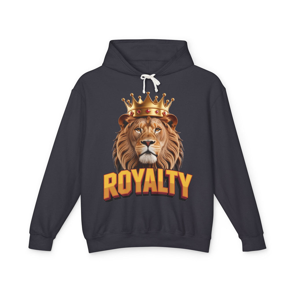 Royalty Lion Hooded Sweatshirt, Unisex Lightweight Pullover, King of the Jungle Sweatshirt, Animal Lover Gift, Cool Casual Wear