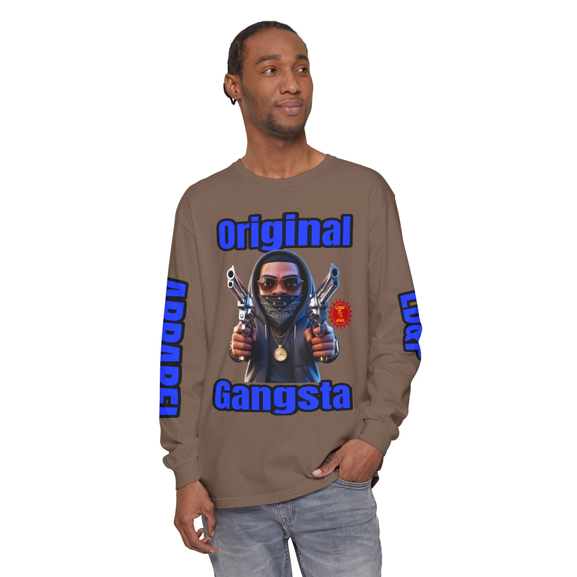 Long Sleeve T-Shirt Original Gangsta LD&amp;P Apparel Design