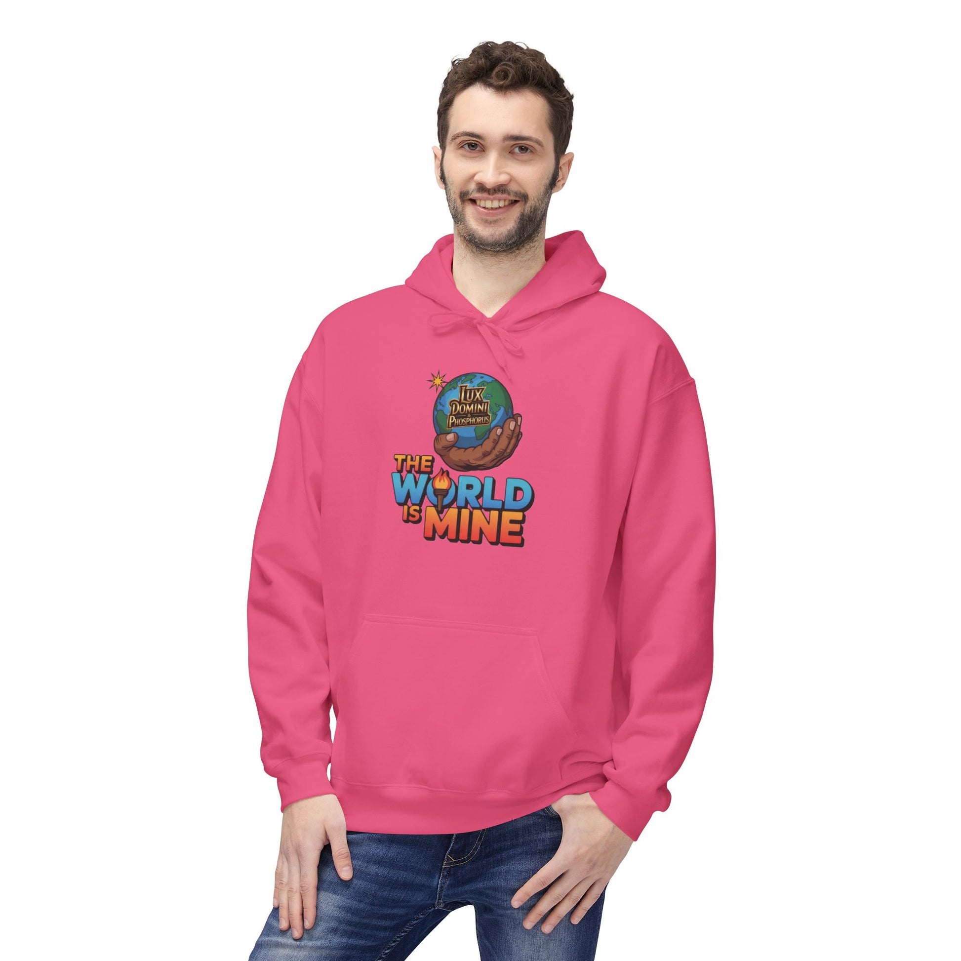 Hoodie Lux Domini and Phosphorus Design The World is Mine