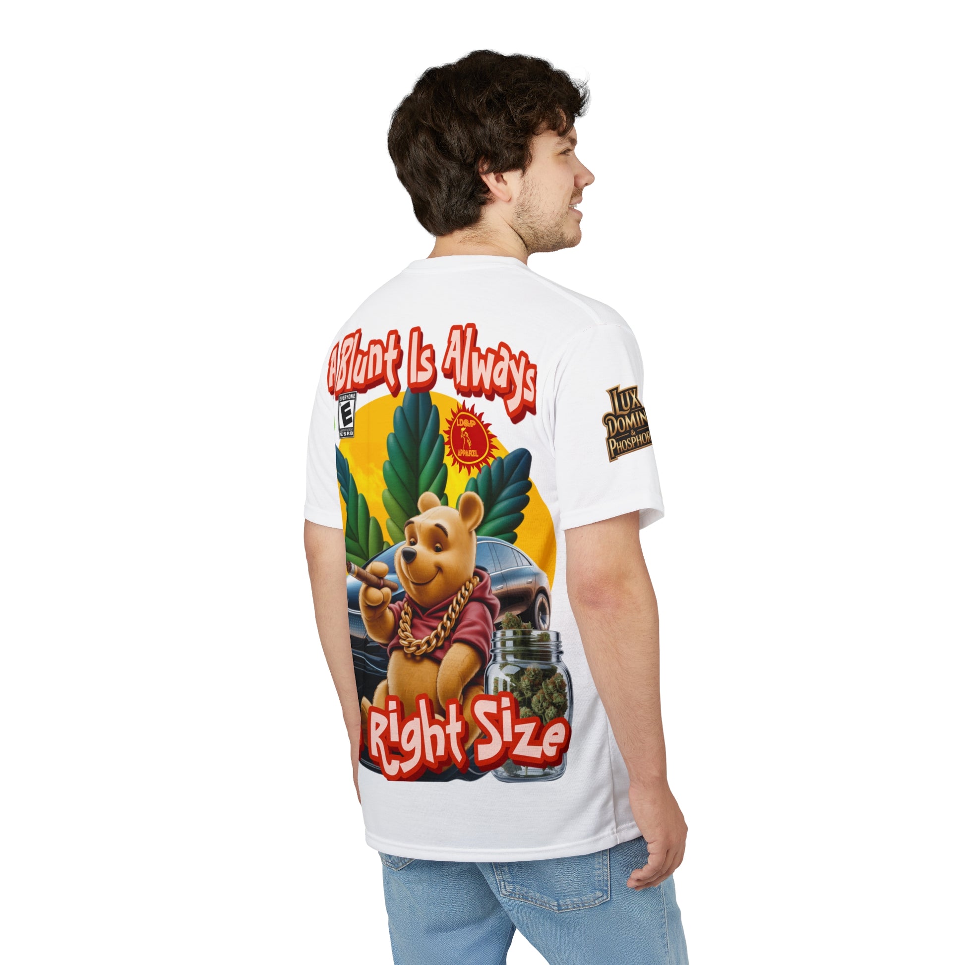 Cannabis Graphic Tee — "A Blunt Is Always The Right Size" LD&P APPAREL white
