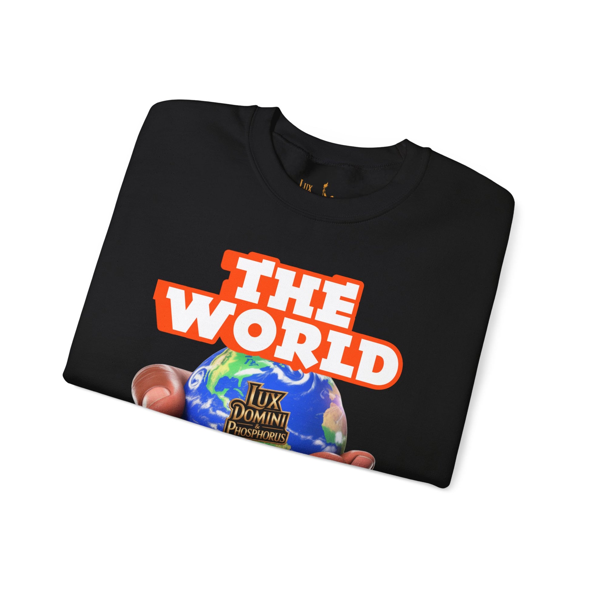 Graphic Sweatshirt - The World Is Mine Lux Domini and Phosphoros Apparel