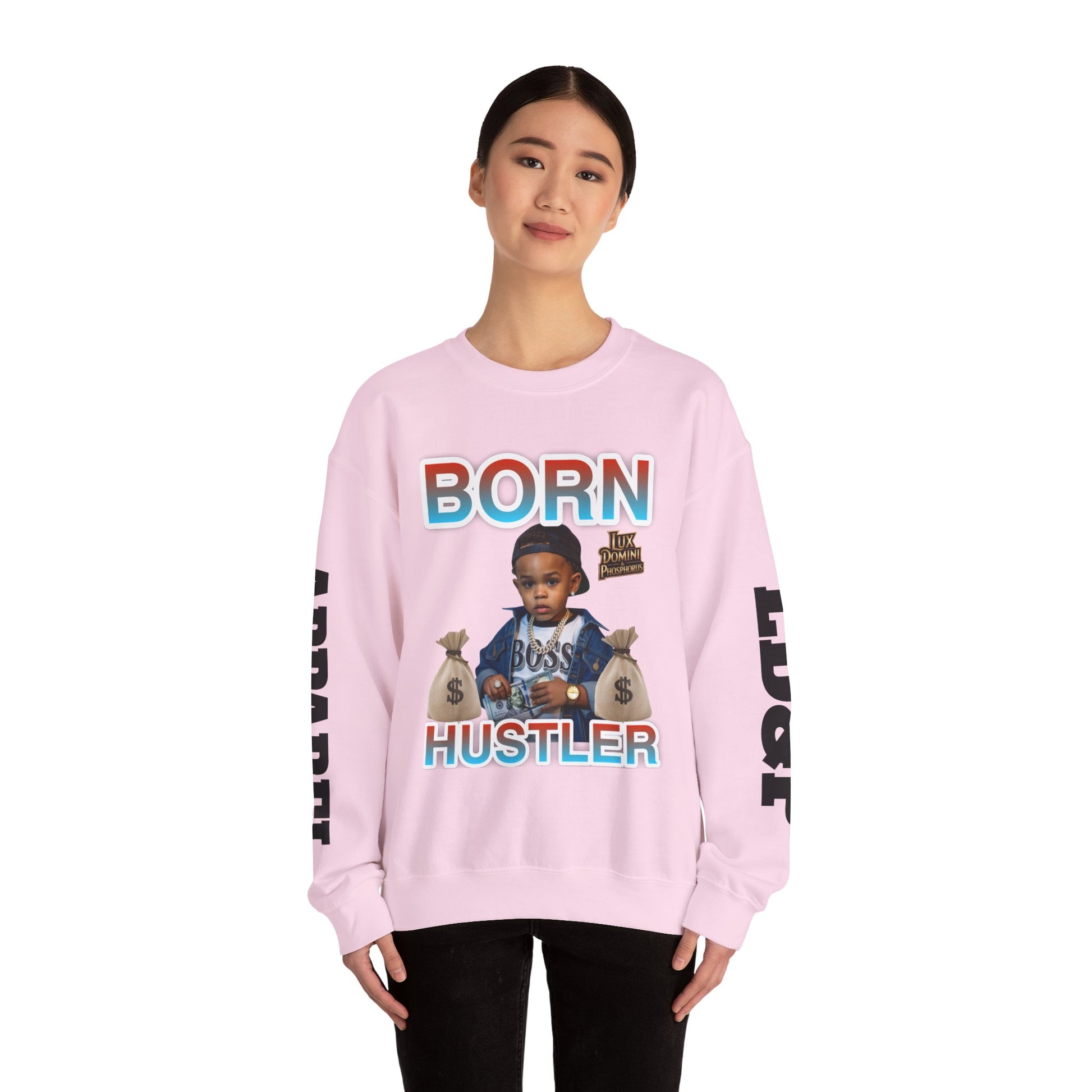 Crewneck Sweatshirt - Born Hustler LD&P Apparel