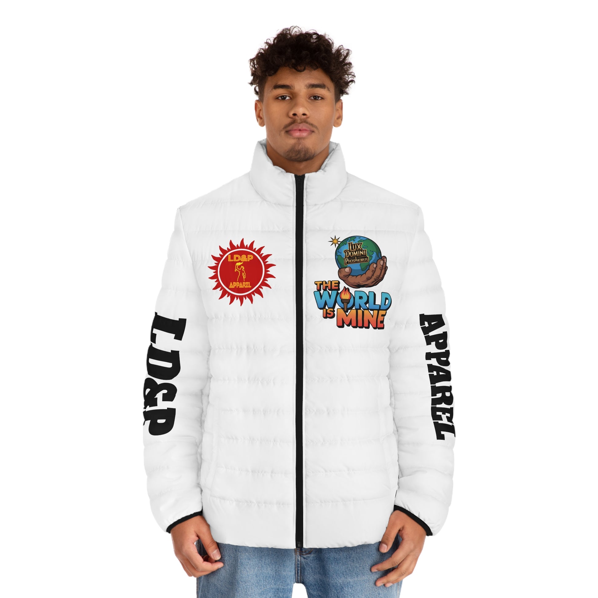 White Puffer Jacket - The World Is Mine LD&P Apparel Design