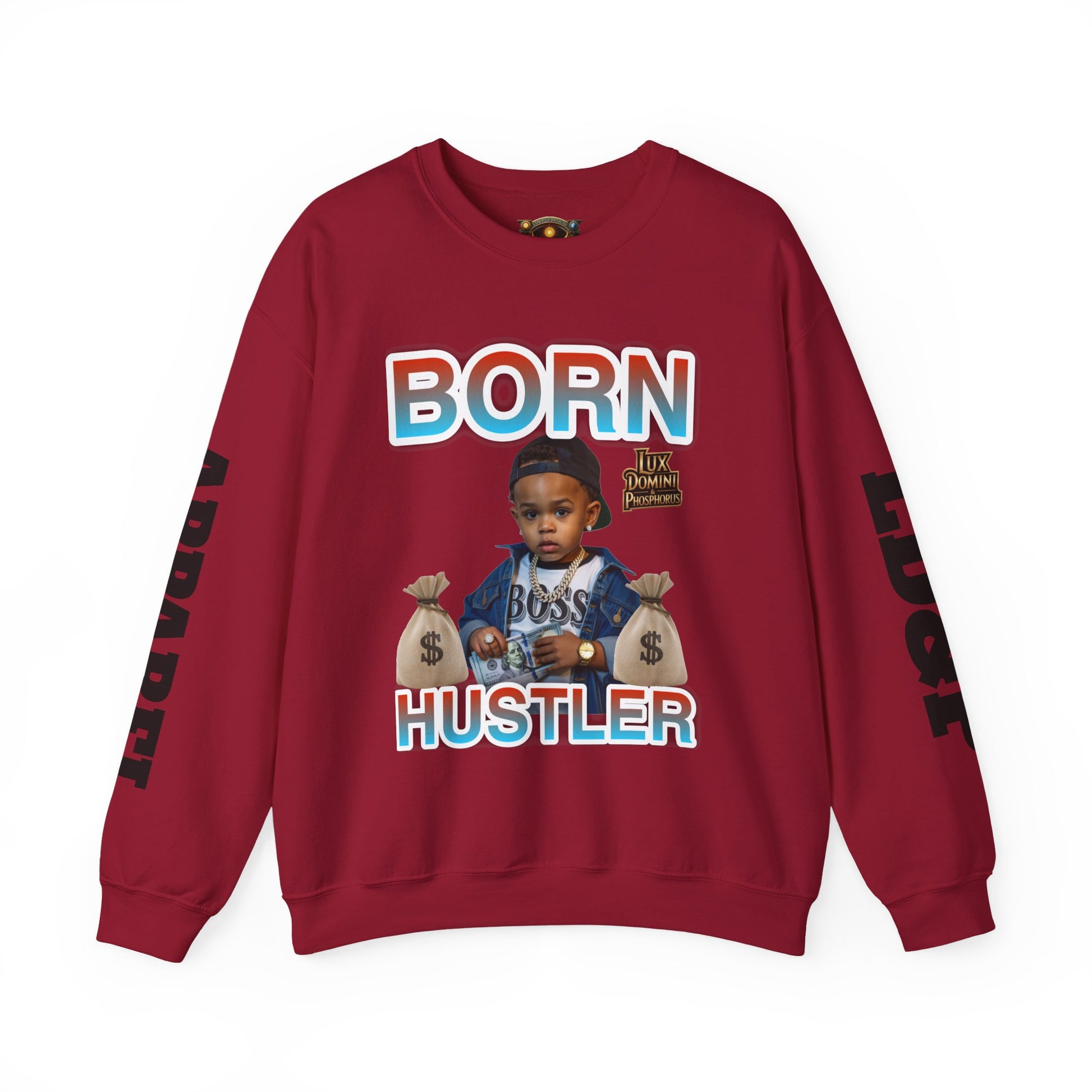 Crewneck Sweatshirt - Born Hustler LD&P Apparel