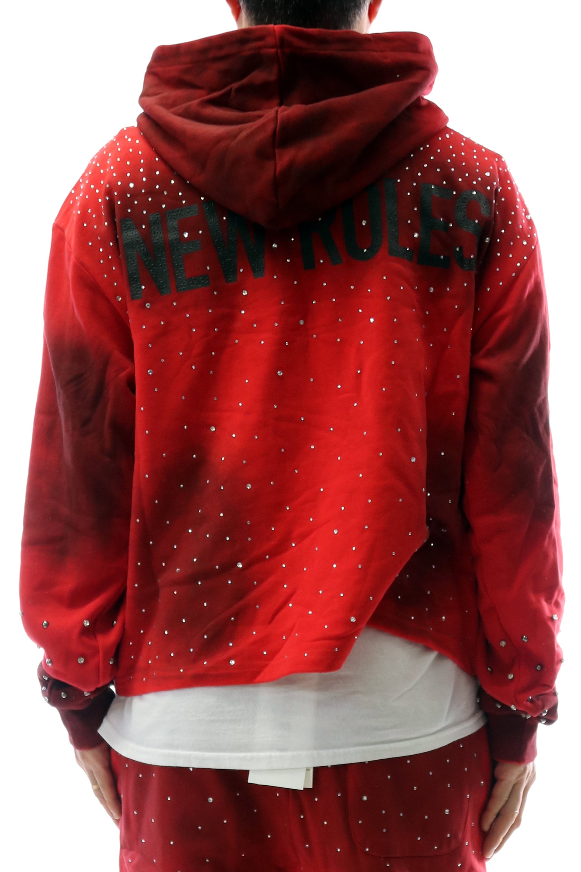 SYNTH French Terry Long Sleeve Crop Top Pullover Hoodie