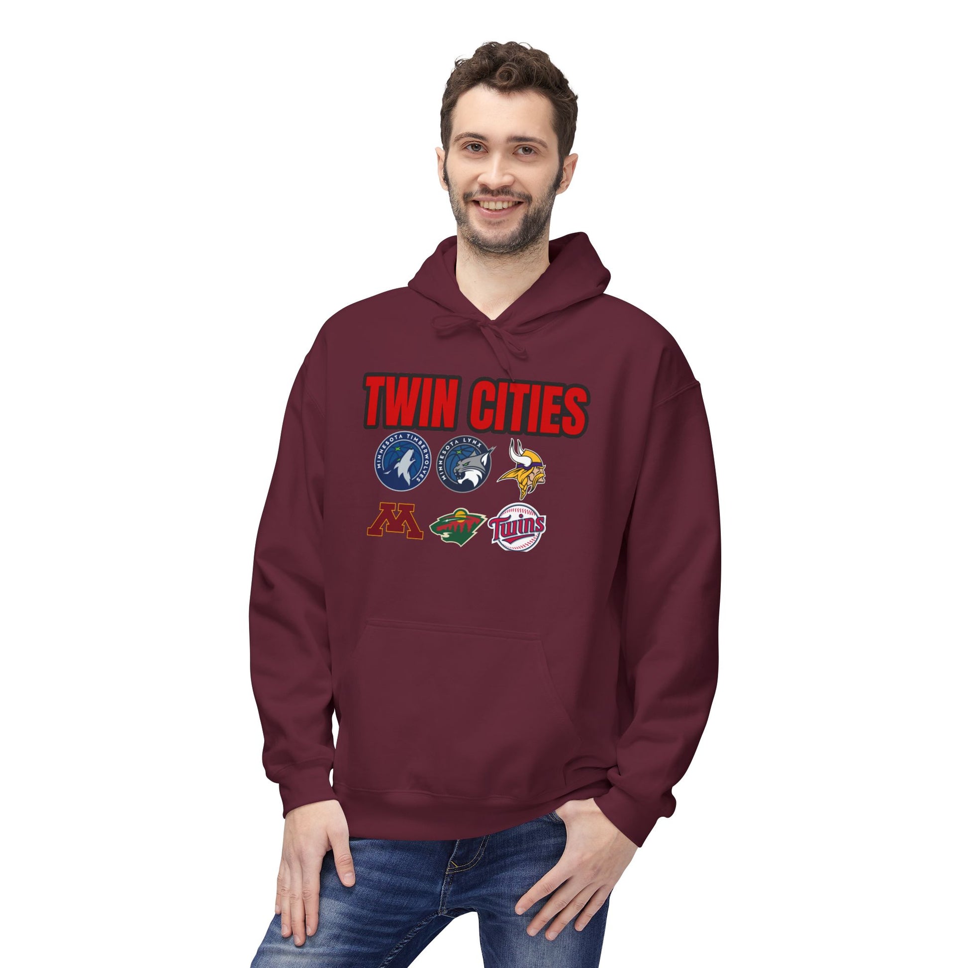 Fleece Hoodie Twin Cities Minneapolis St Paul Design