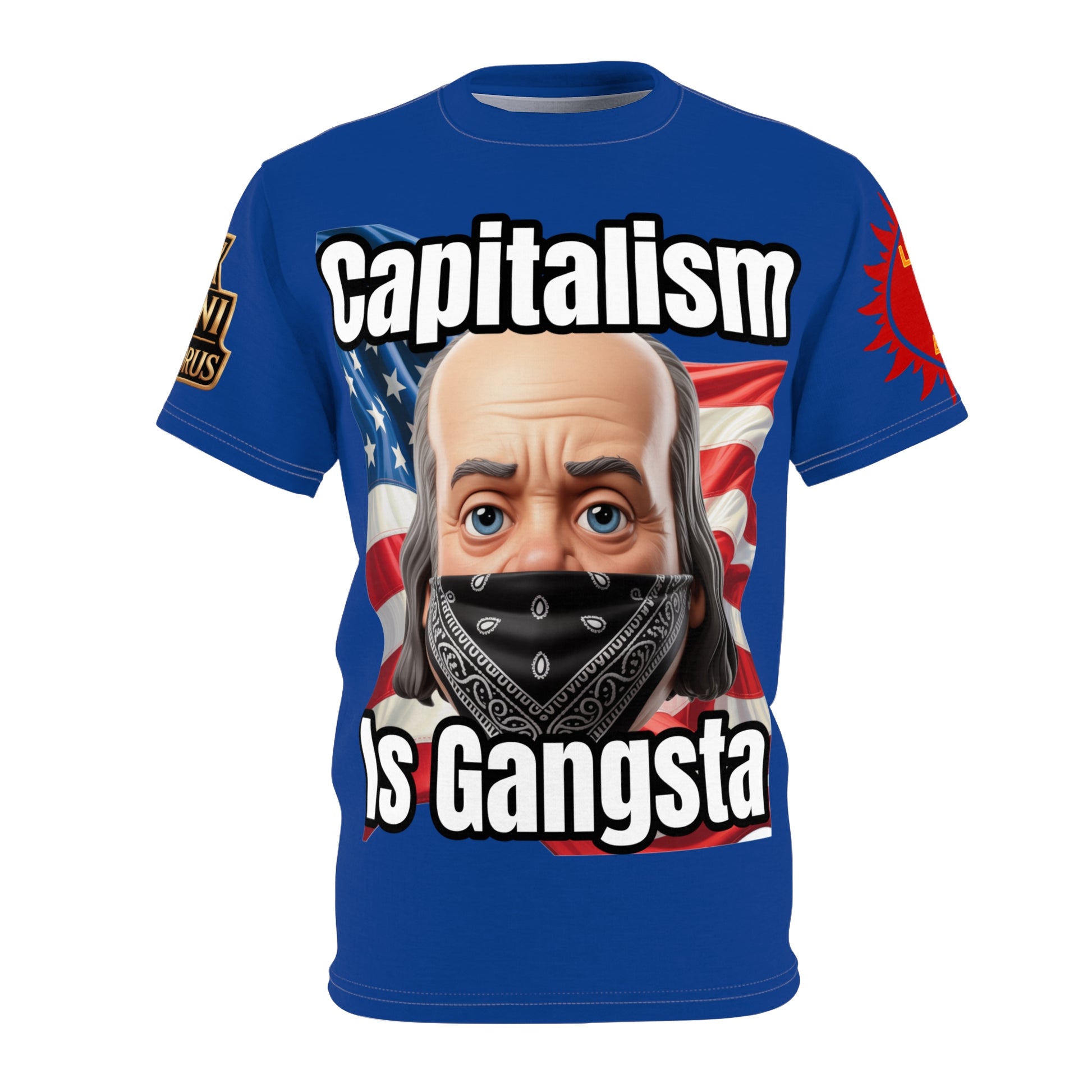 Capitalism Unisex Cut & Sew Tee blue