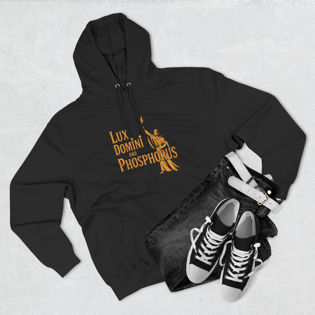 Fleece Hoodie Lux Domini and Phosphorus Apparel Design