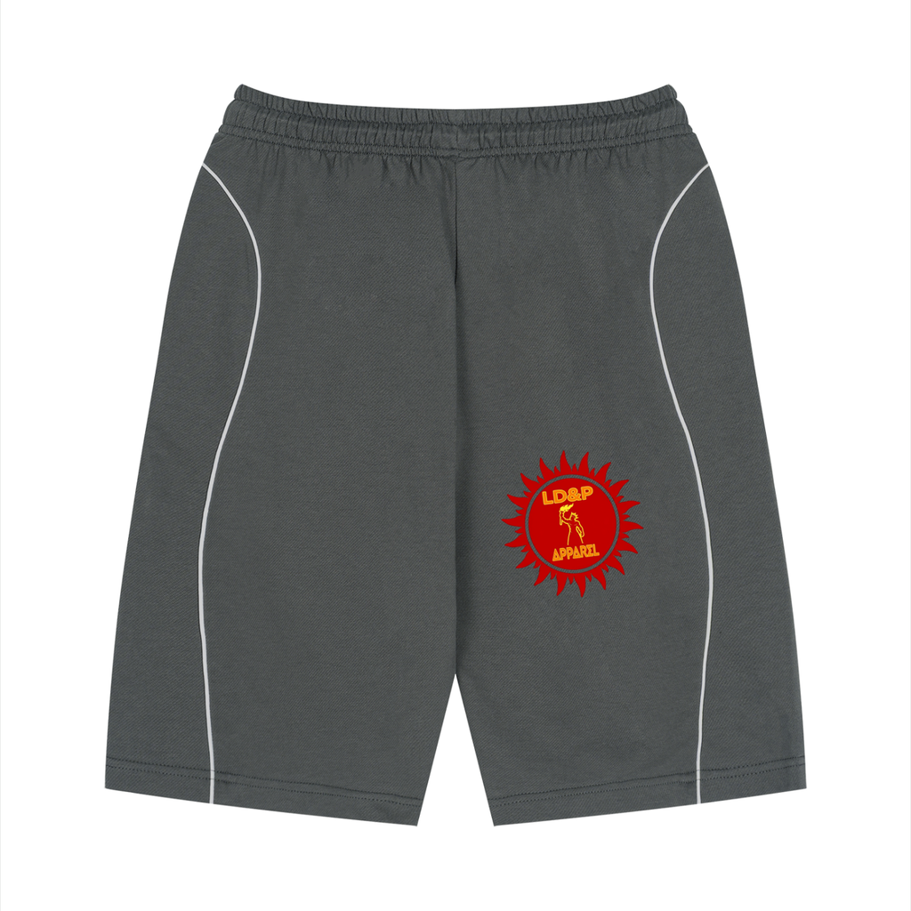 Unisex Piping Drawstring Shorts