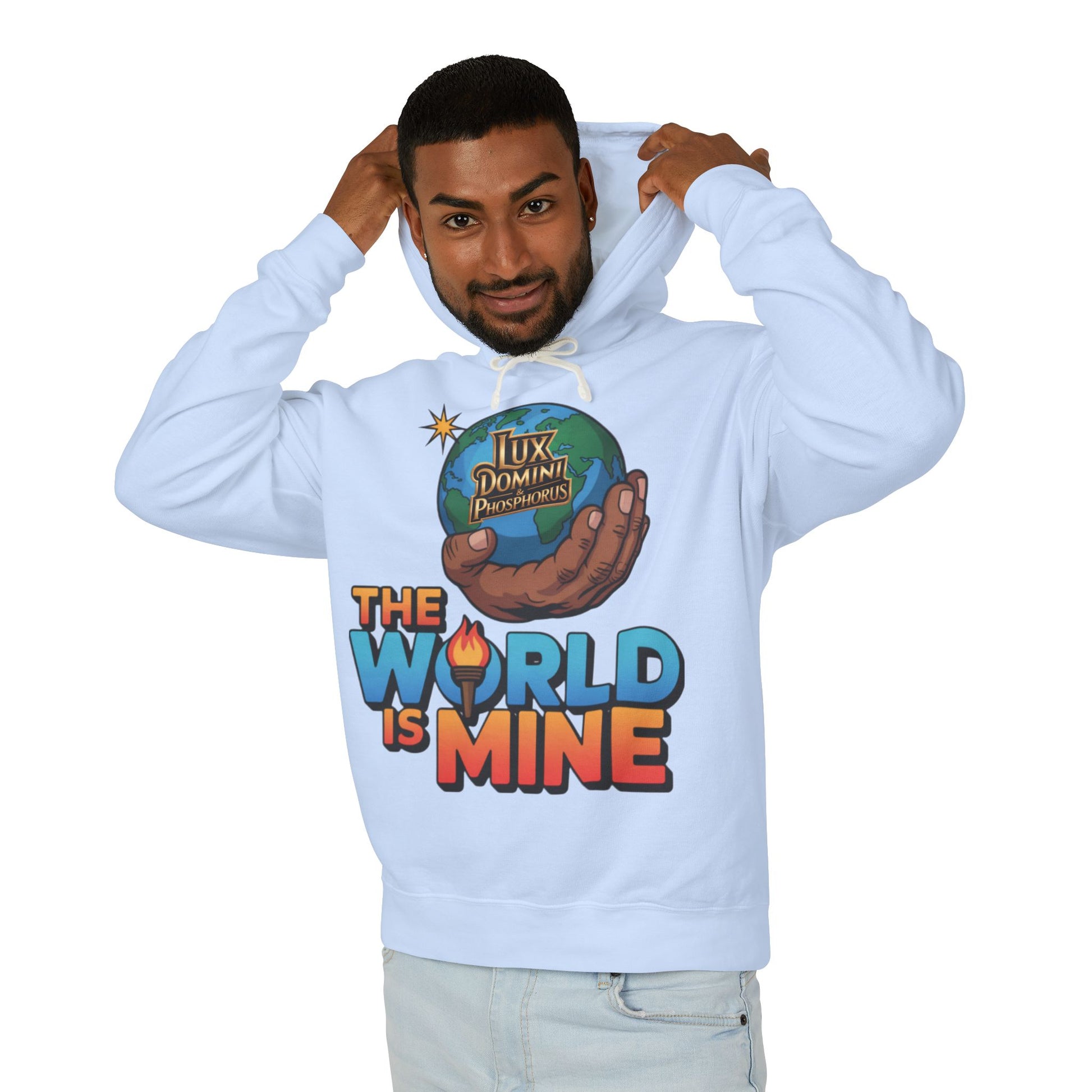 The World Is Mine Hooded Sweatshirt, Unisex Lightweight Pullover, King of the Jungle Sweatshirt, Animal Lover Gift, Cool Casual Wear