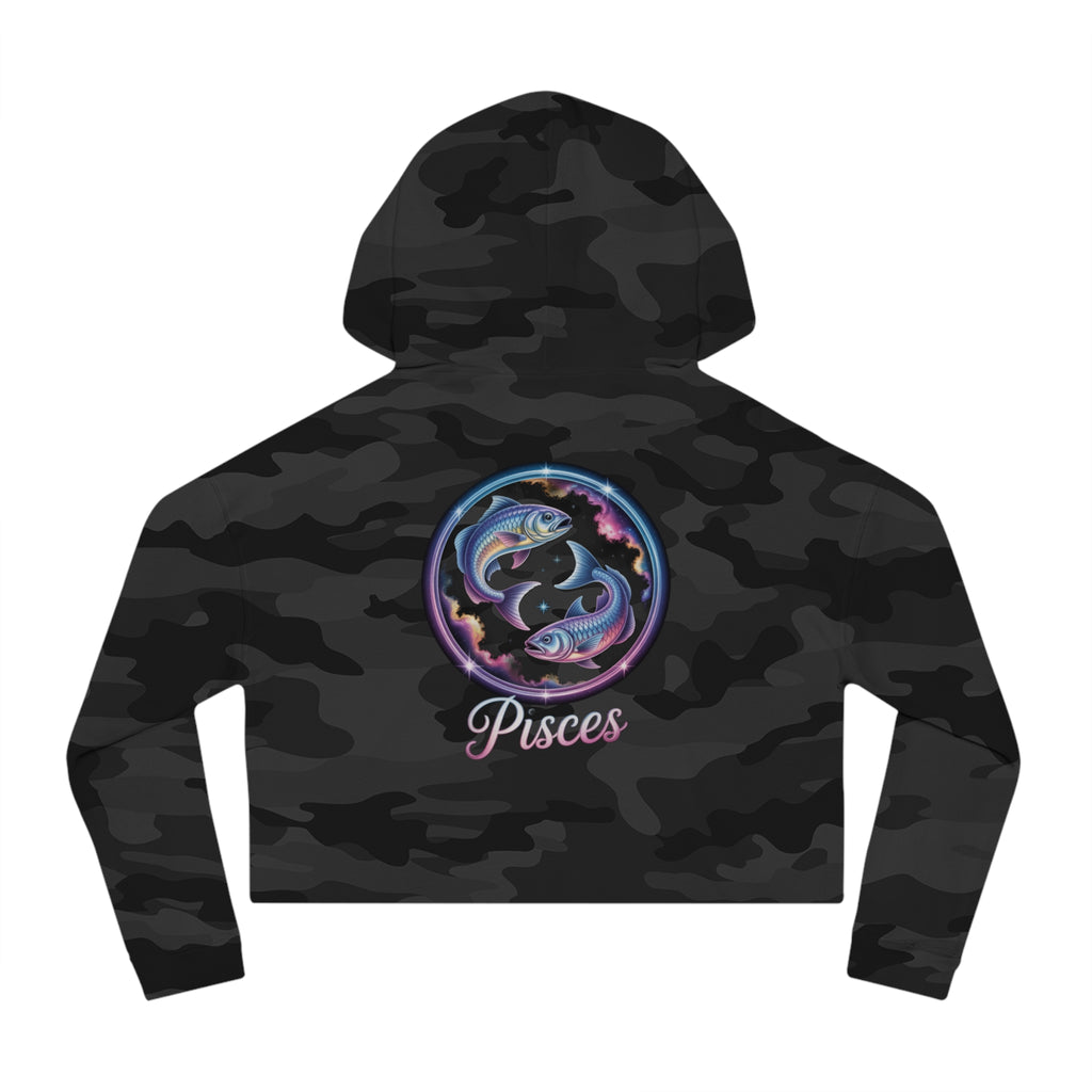 Pisces Cropped Hoodie  Zodiac Sweatshirt