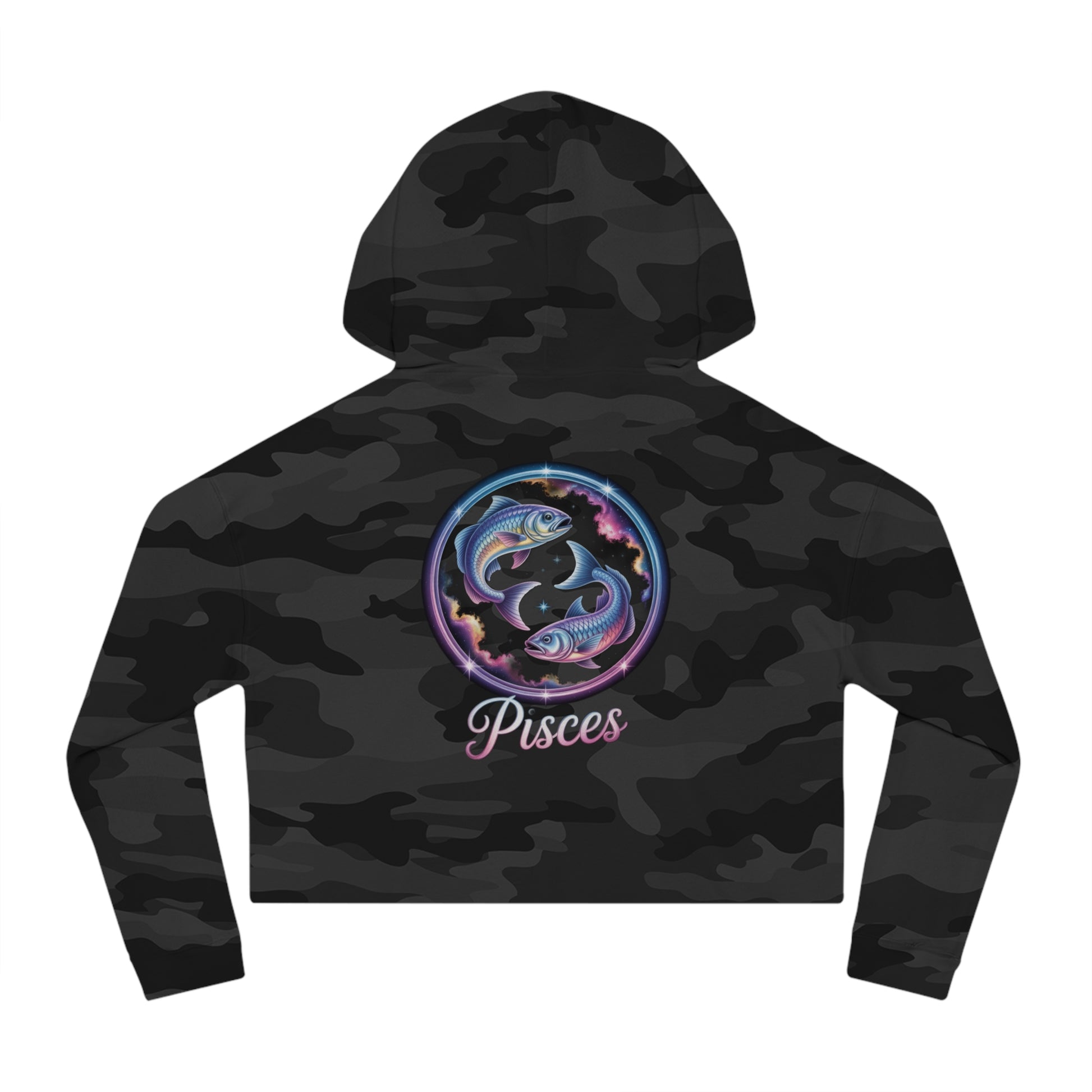 Pisces Cropped Hoodie  Zodiac Sweatshirt