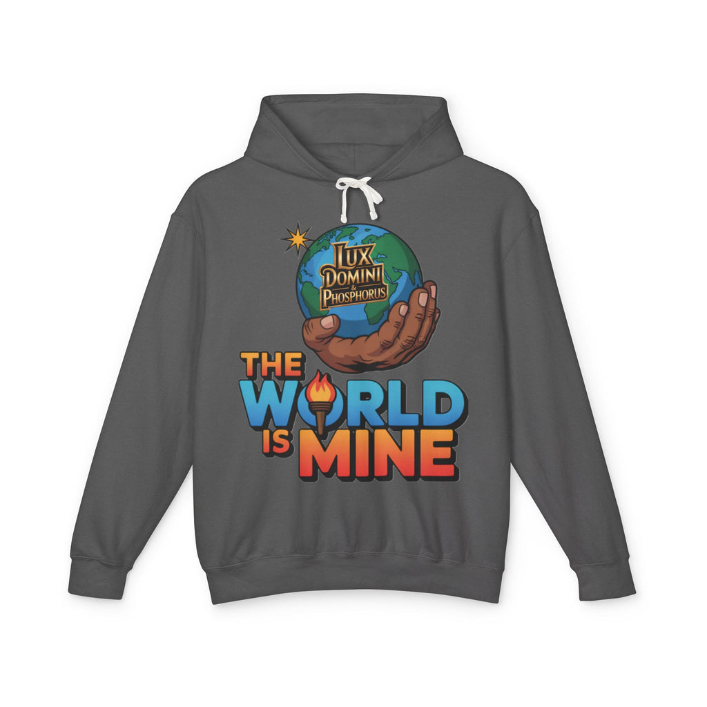 The World Is Mine Hooded Sweatshirt, Unisex Lightweight Pullover, King of the Jungle Sweatshirt, Animal Lover Gift, Cool Casual Wear