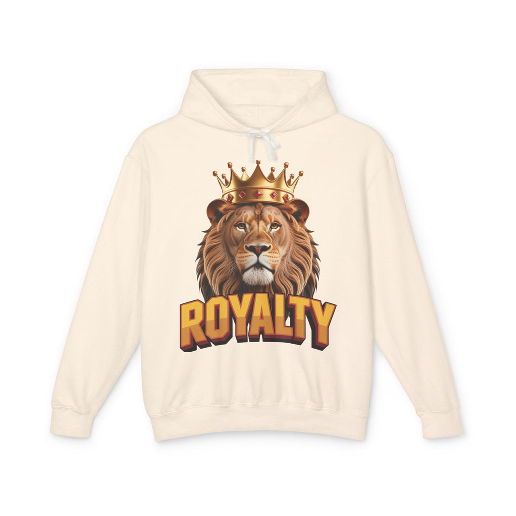 Royalty Lion Hooded Sweatshirt, Unisex Lightweight Pullover, King of the Jungle Sweatshirt, Animal Lover Gift, Cool Casual Wear