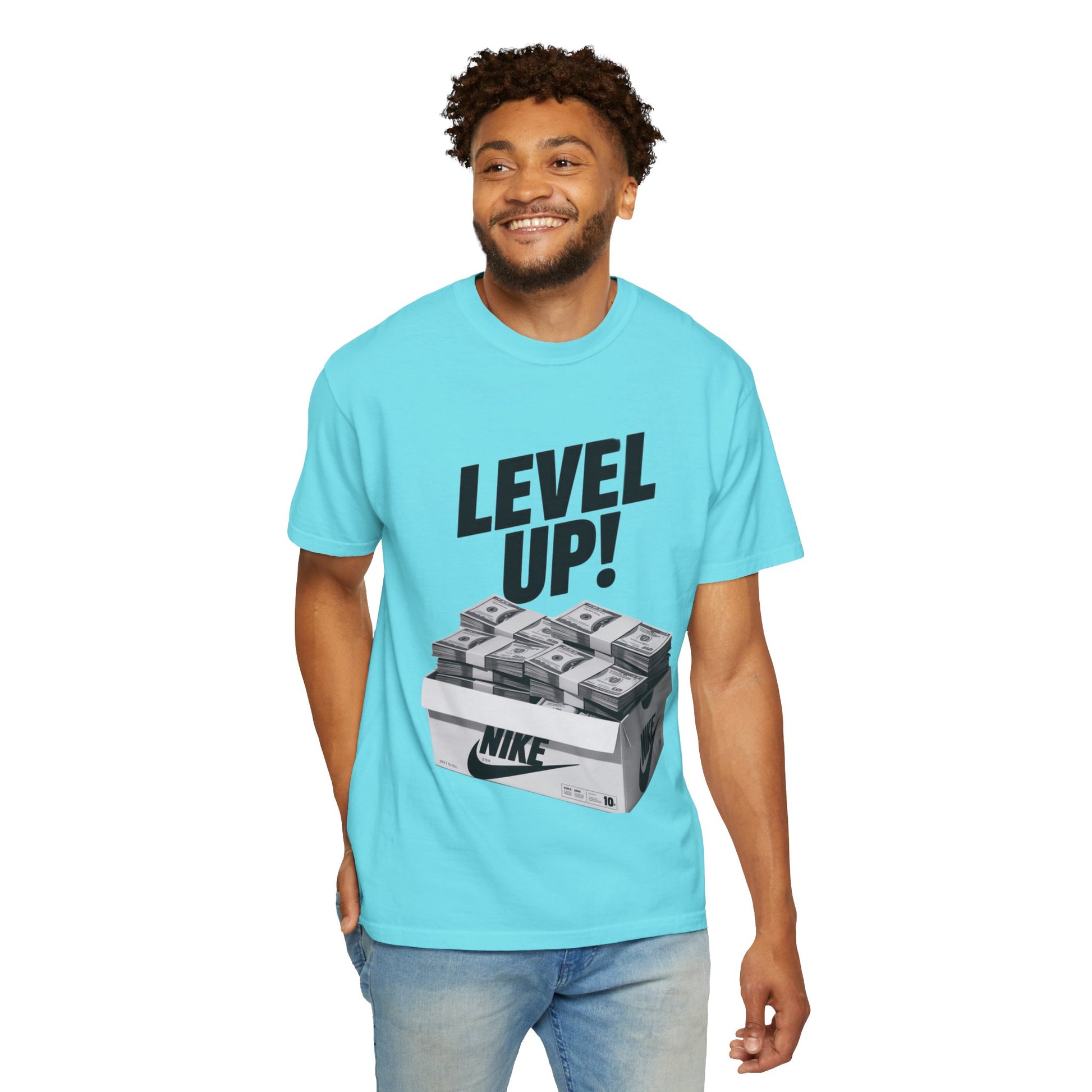 Garment-Dyed T-shirt Level Up Design