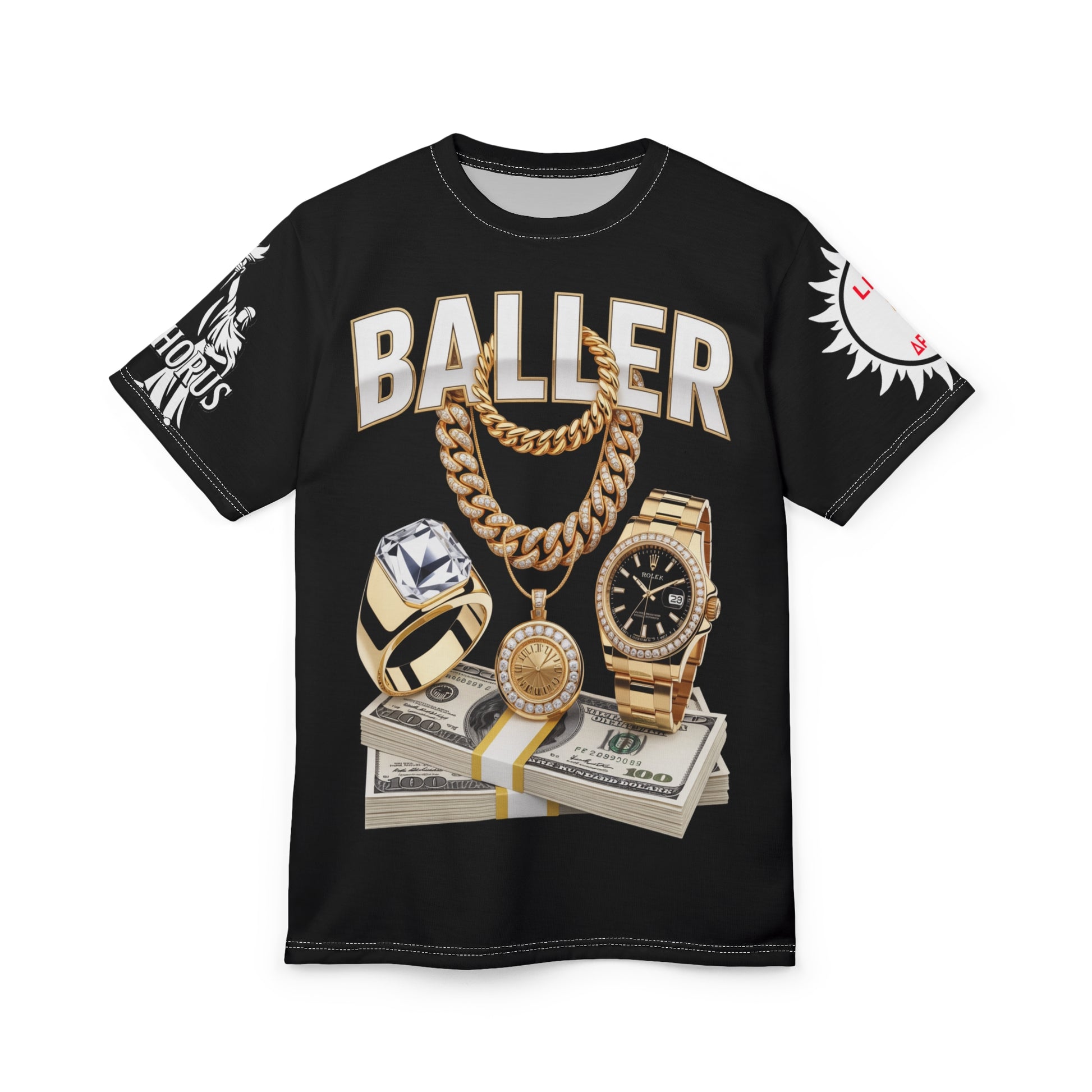 Baller  Unisex Tee - Lux Domini and Phosphorus LD&P Apparel Design black