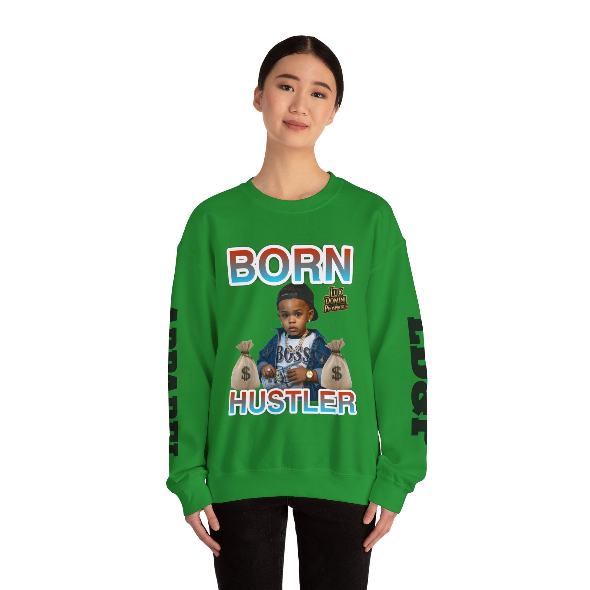 Crewneck Sweatshirt - Born Hustler LD&P Apparel