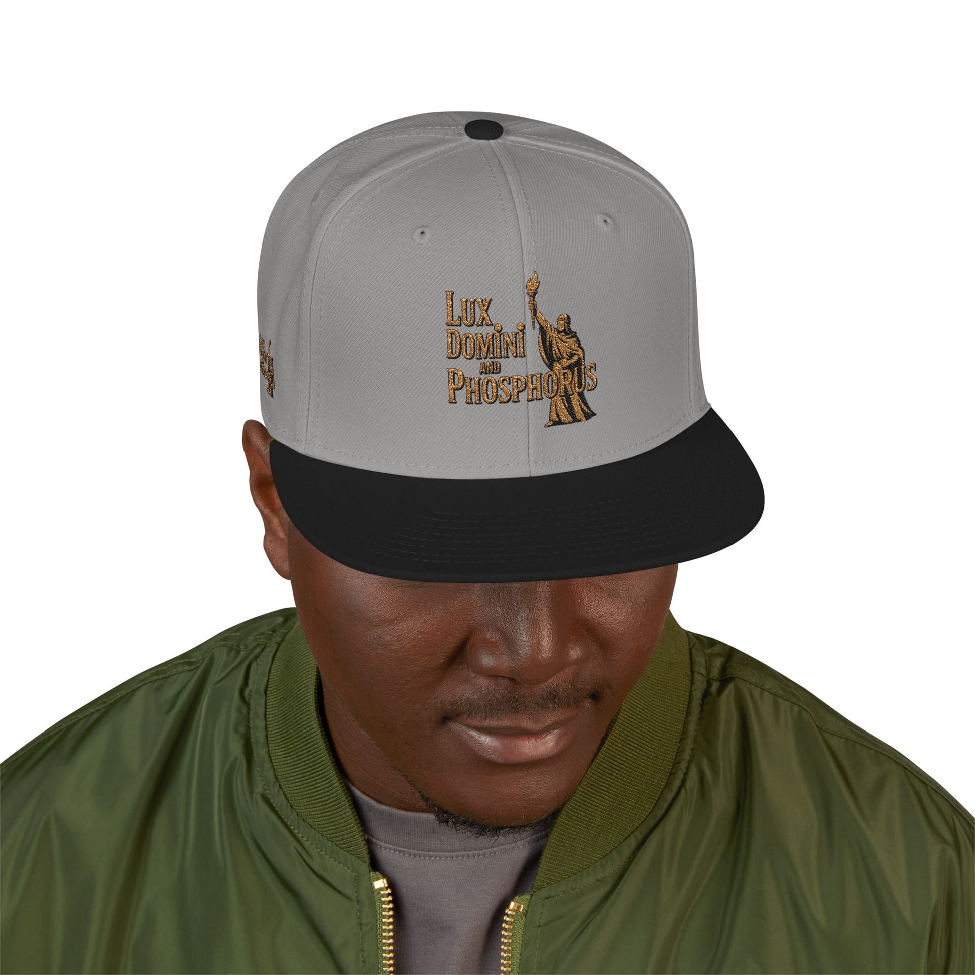 Snapback Cap - LUX DOMINI AND PHOSPHORUS Embroidered Hat