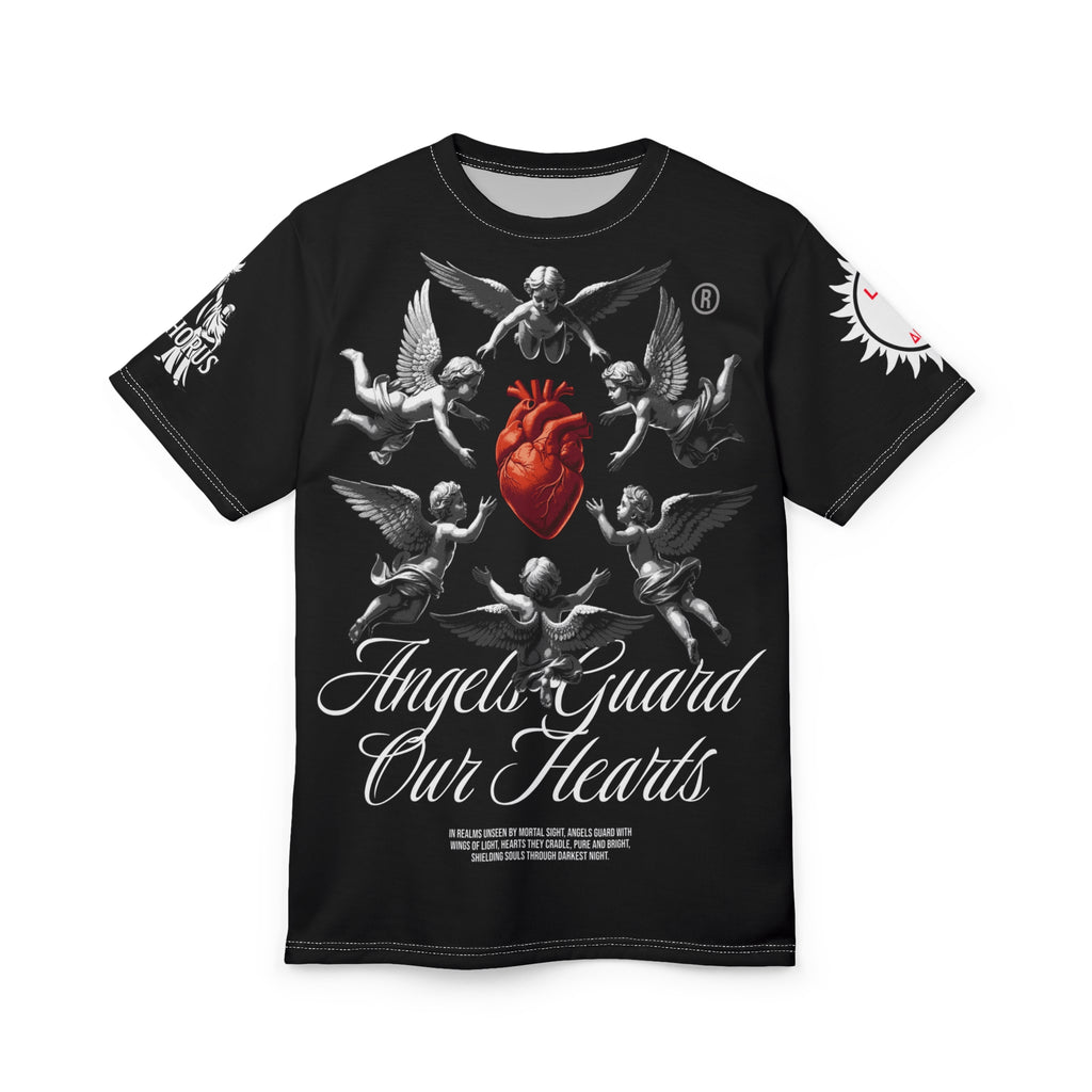Angels Guard Our Hearts Tee LD&P APPAREL BLACK