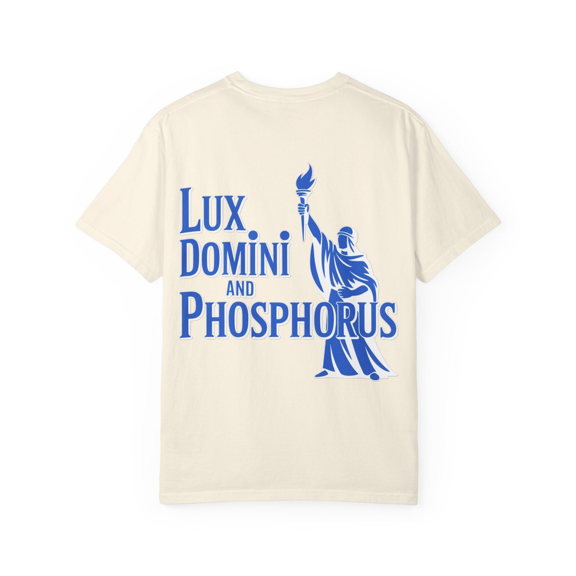 Unisex T-shirt Lux Domini and Phosphorus Zodiac Wheel Design