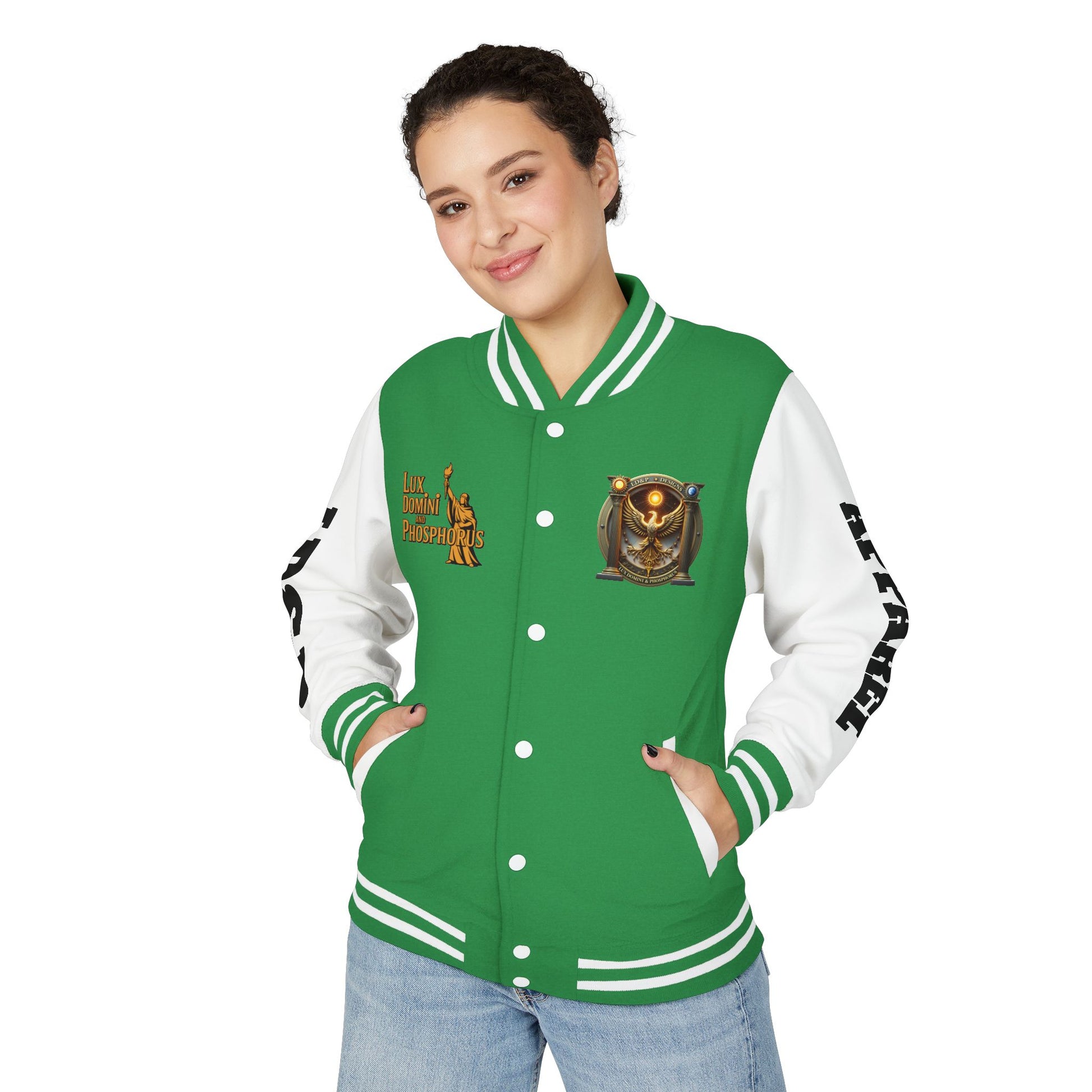 Letterman Jacket LD&P APPAREL Logo Design