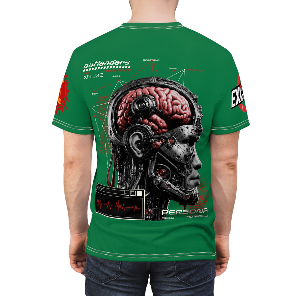 Persona Sci‑Fi Graphic Tee Shirt LD&P APPAREL  Green