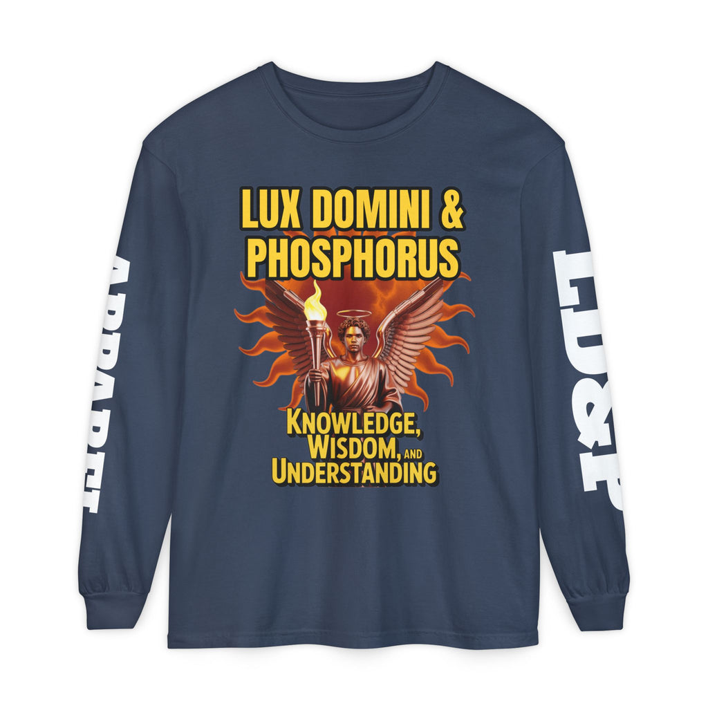 Long Sleeve T-Shirt LD&P Apparel Knowledge Wisdom Understanding Design