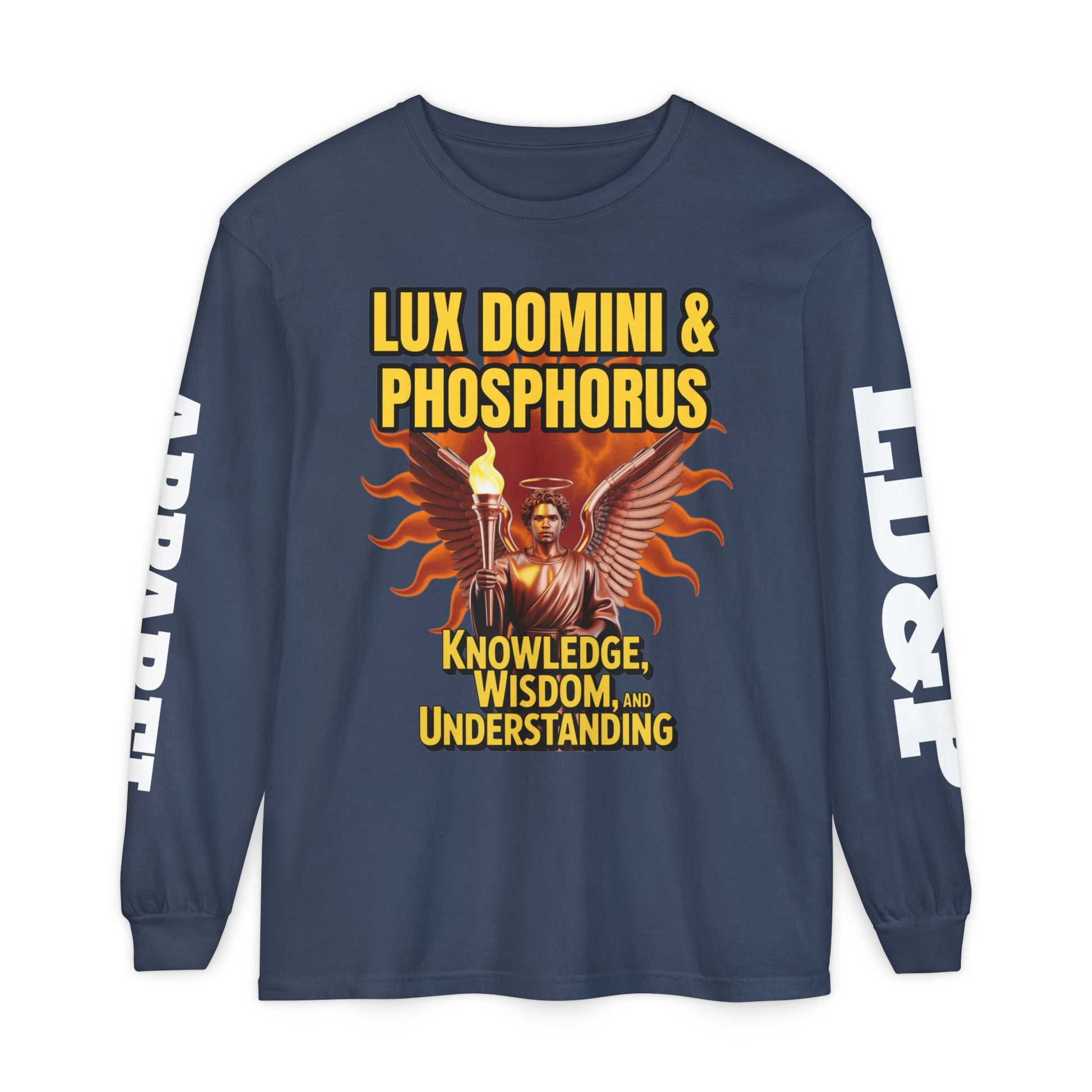 Long Sleeve T-Shirt LD&P Apparel Knowledge Wisdom Understanding Design