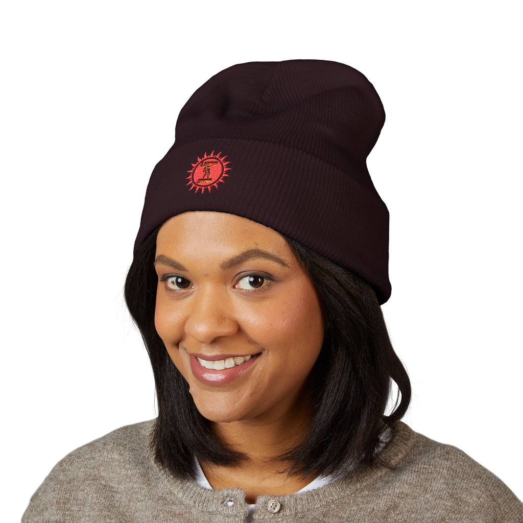 Embroidered Classic Cuffed Beanie - Cozy Winter Accessory LD&P APPAREL DESIGN