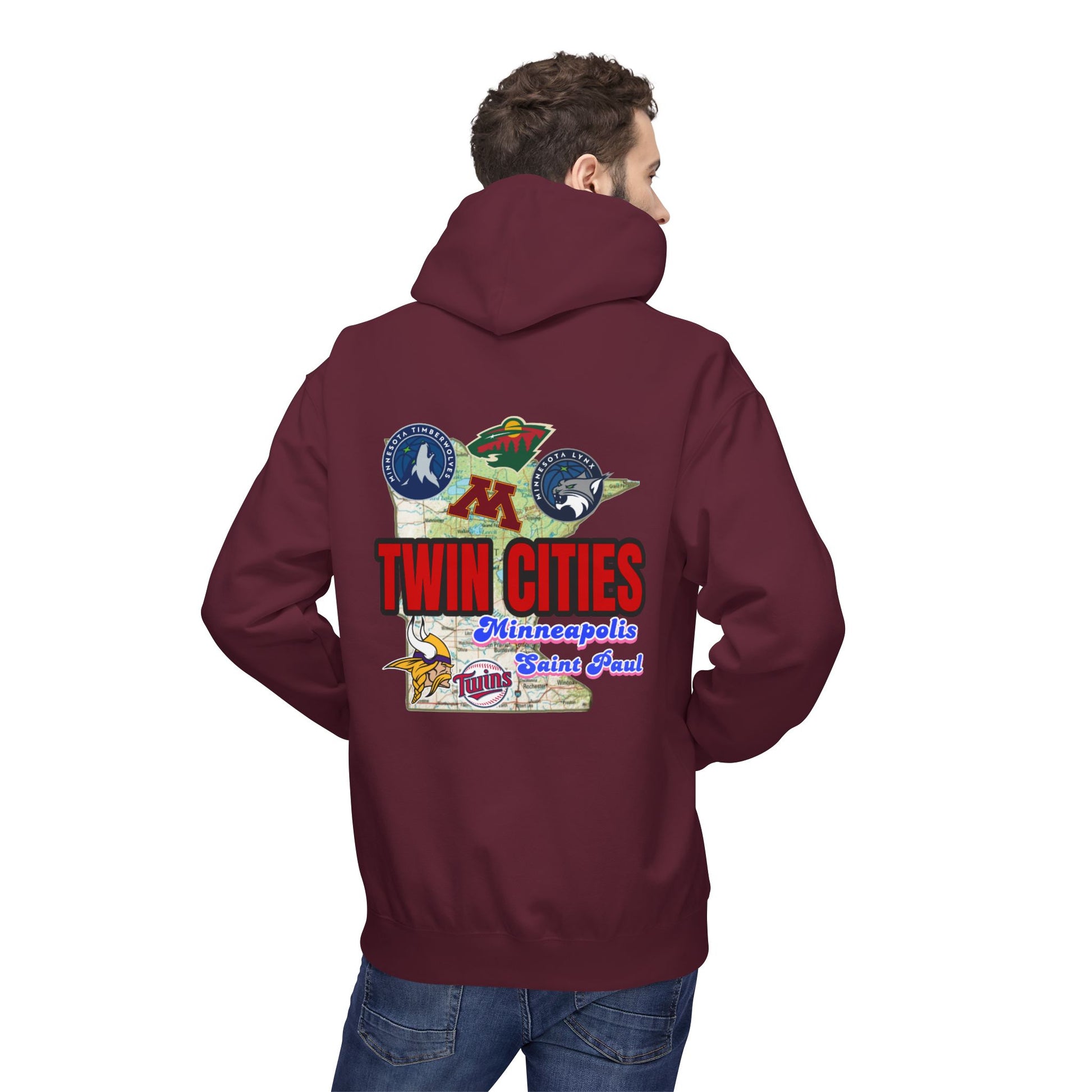 Fleece Hoodie Twin Cities Minneapolis St Paul Design