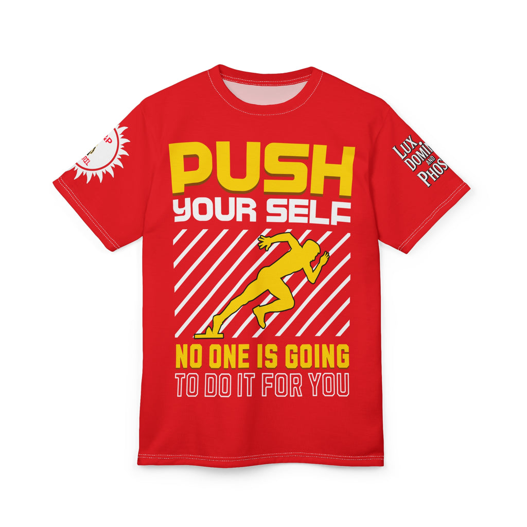 Push Yourself Graphic Tee LD&P APPAREL DESIGN Red