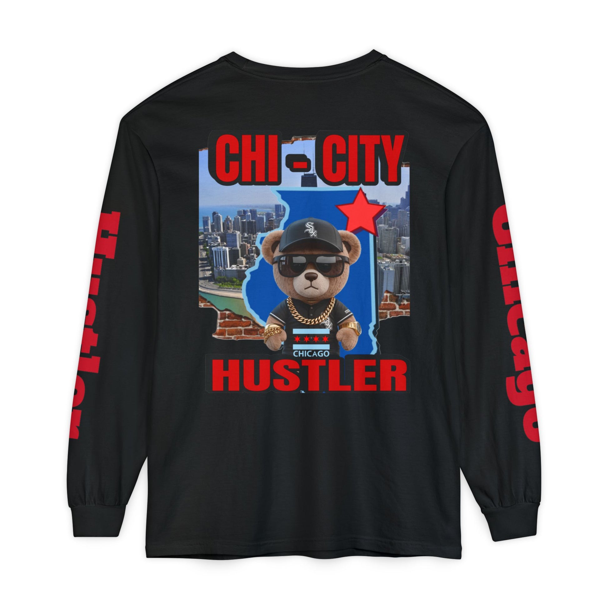 Chi-City Hustler Long Sleeve T-Shirt — LD&P Apparel