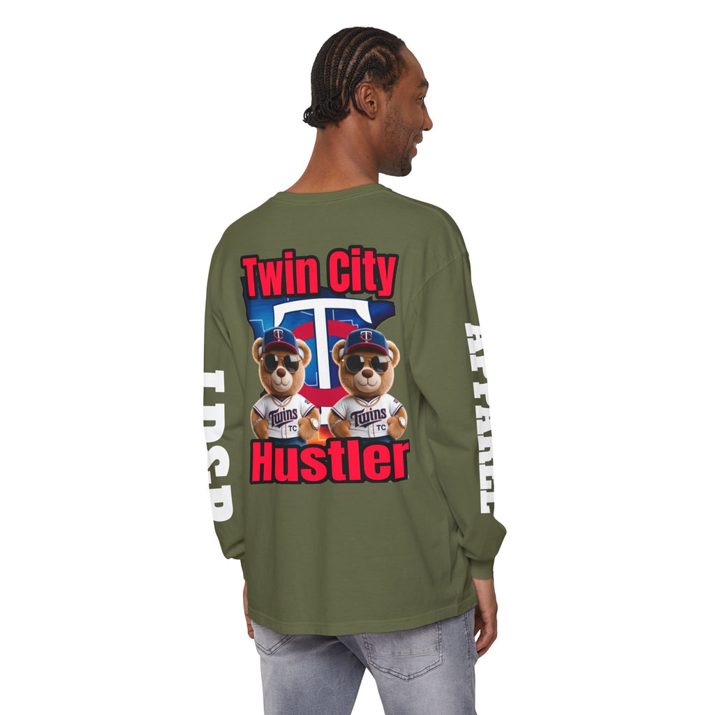 Twin City HUSTLER Long Sleeve T-Shirt - LD&P Apparel Design #2