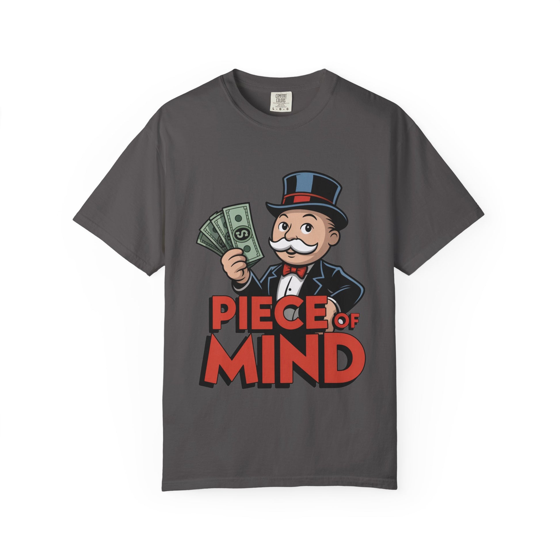 Garment-Dyed T-shirt Money Piece of Mind Design