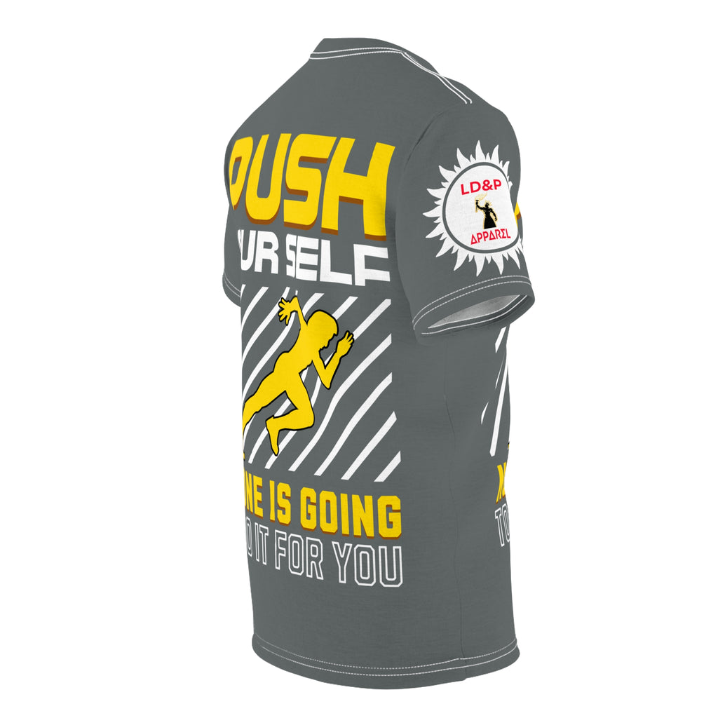 Push Yourself Graphic Tee LD&P APPAREL DESIGN Grey